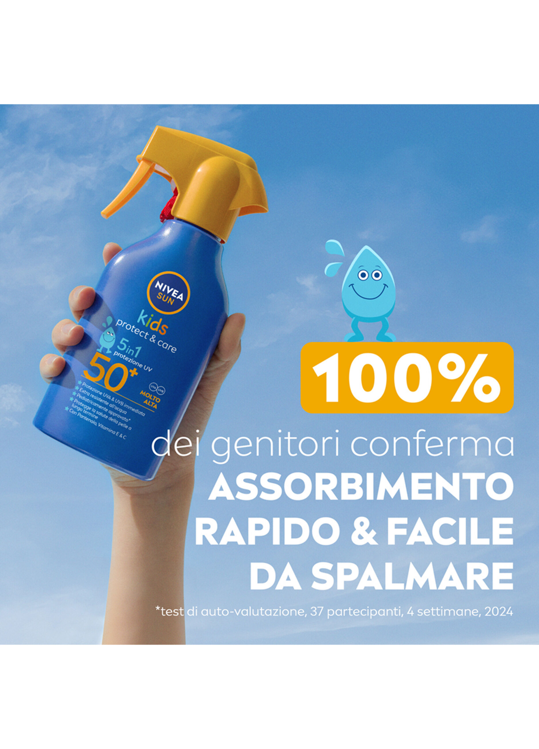 Nivea Sun Spray Solare Kids Protect & Care FP50+ 270 ml, Crema solare per bambini waterproof_2