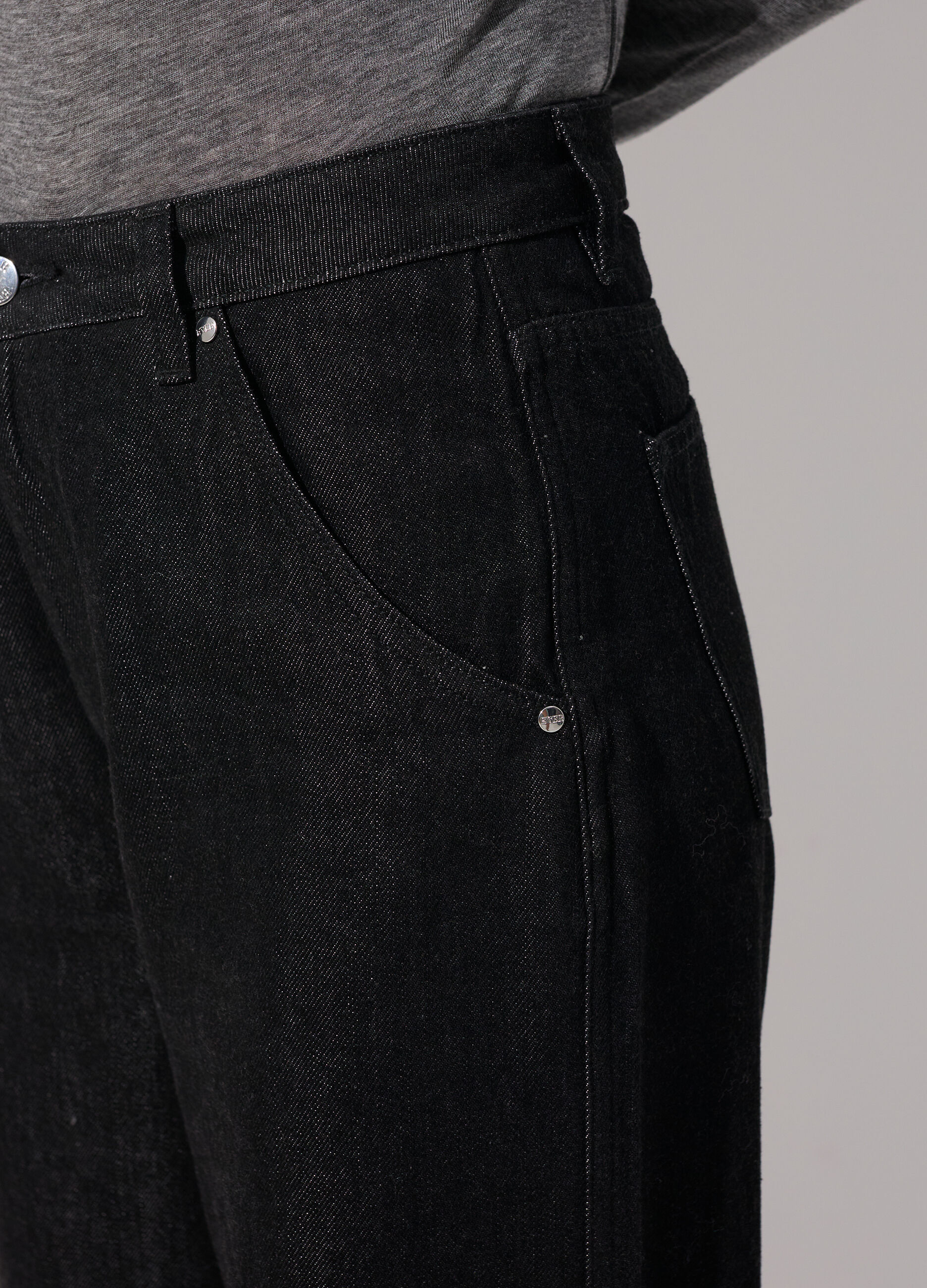 Denim wide leg in cotone misto lyocell donna_3