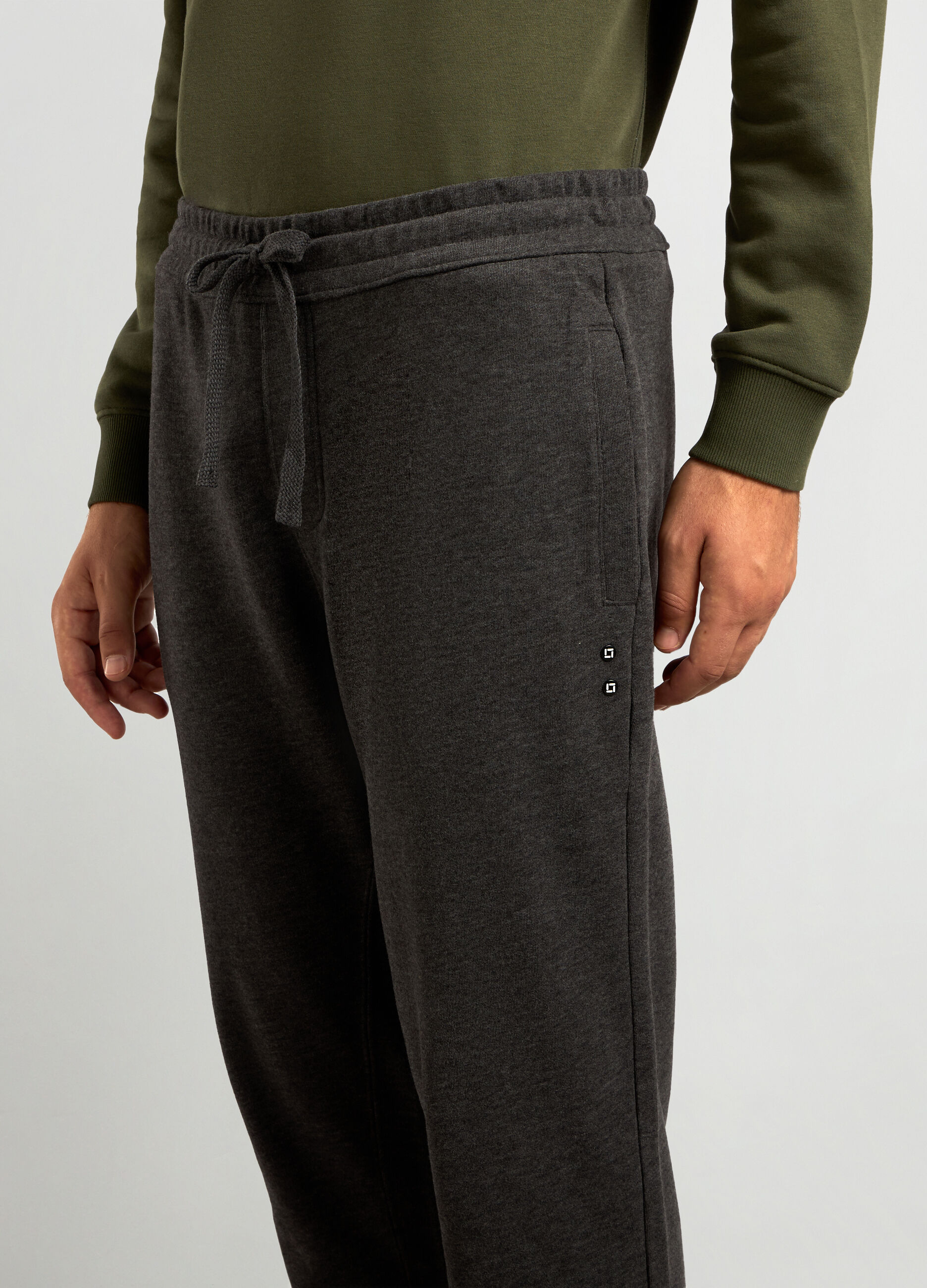 Joggers in felpa misto cotone uomo_2