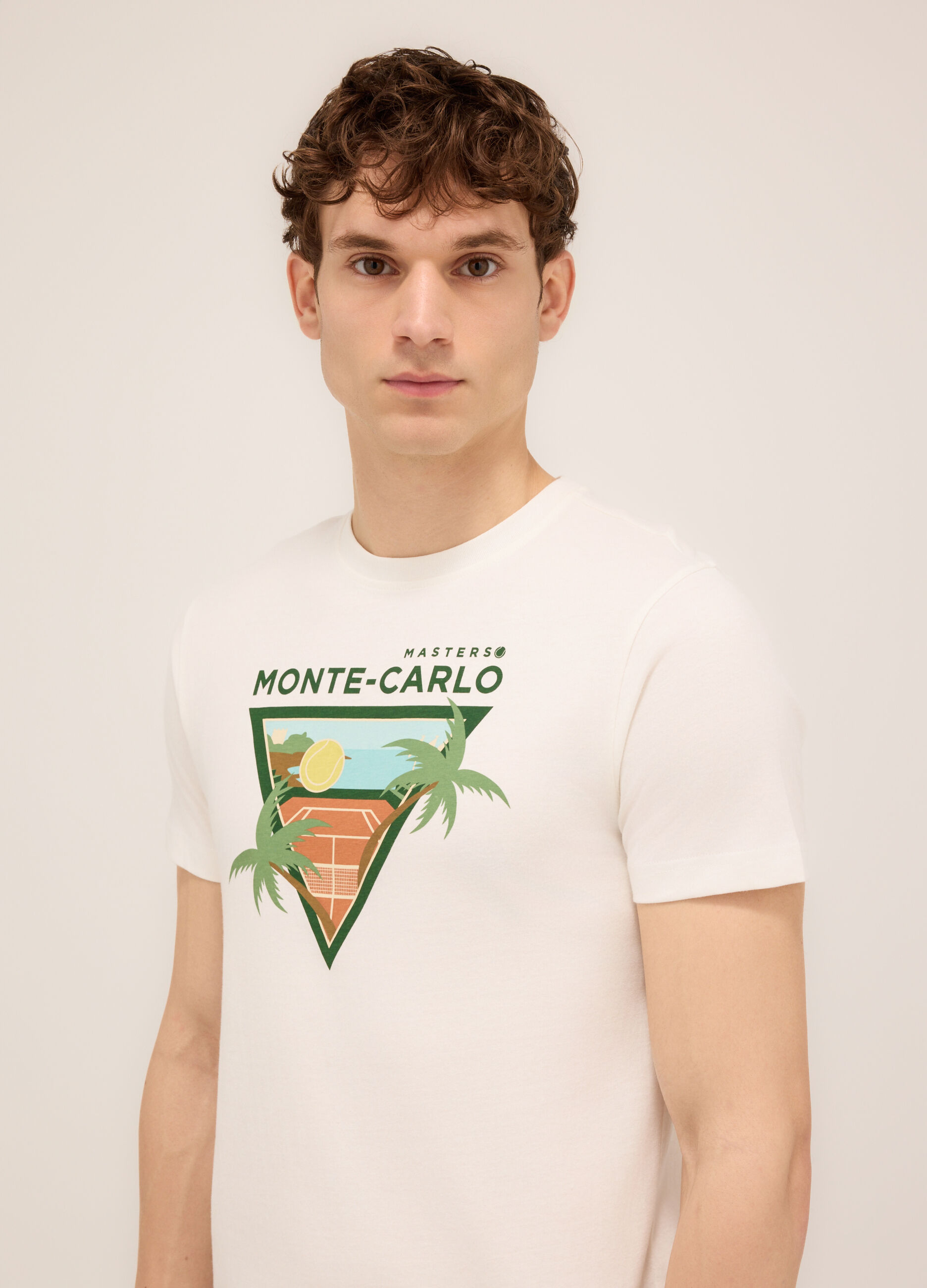 T-shirt girocollo stampa Montecarlo Masters
