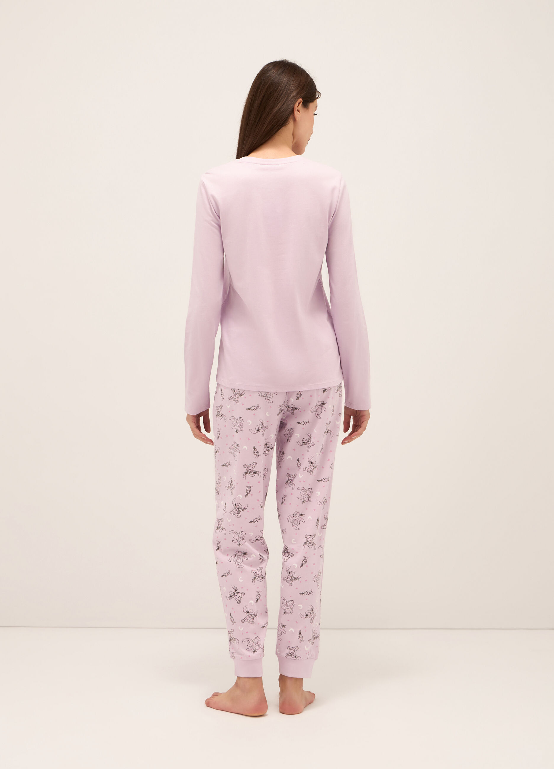 Set pigiama in jersey di puro cotone donna_1