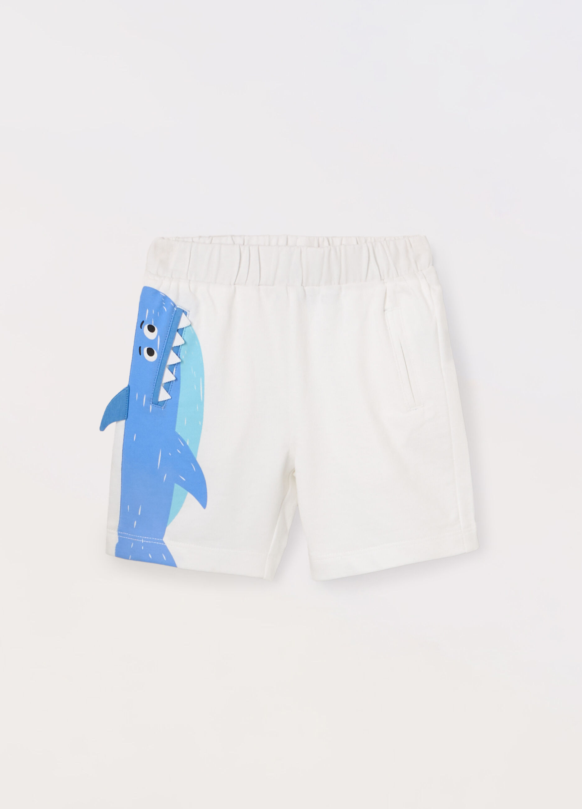 Shorts in french terry di puro cotone neonato_0
