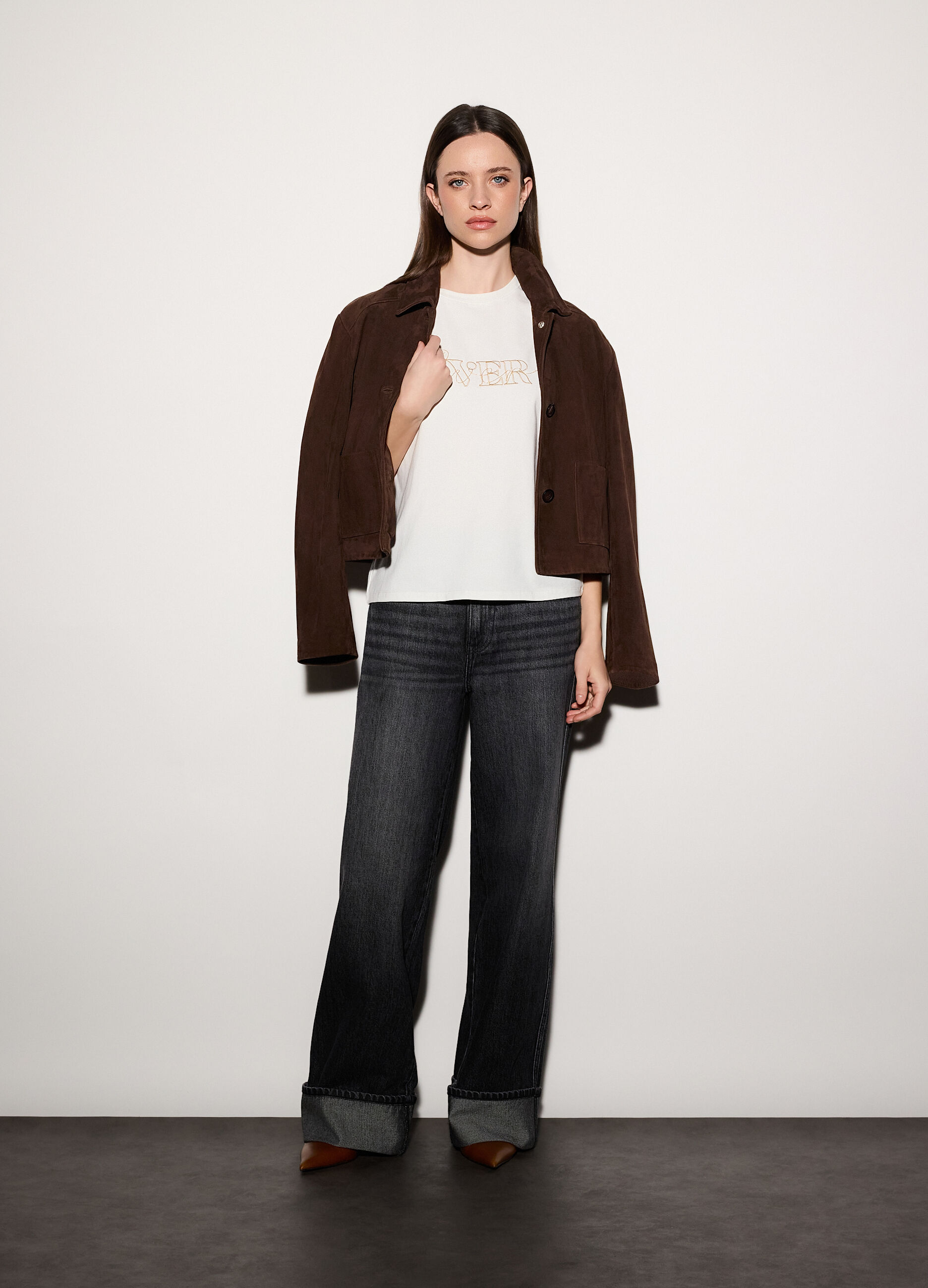 T-shirt girocollo stretch donna_0