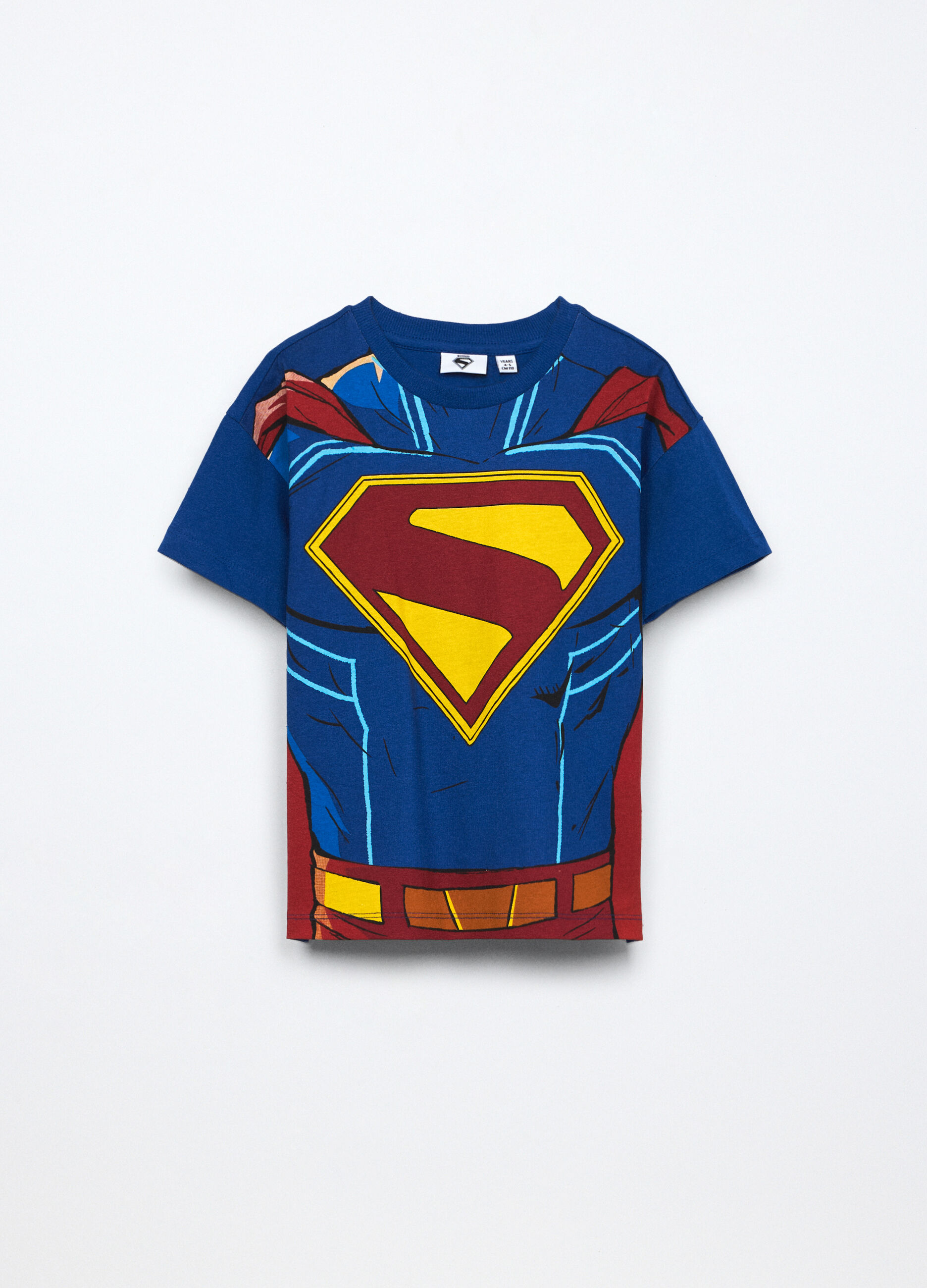 T-shirt Super-Man a maniche corte in puro cotone bambino_0