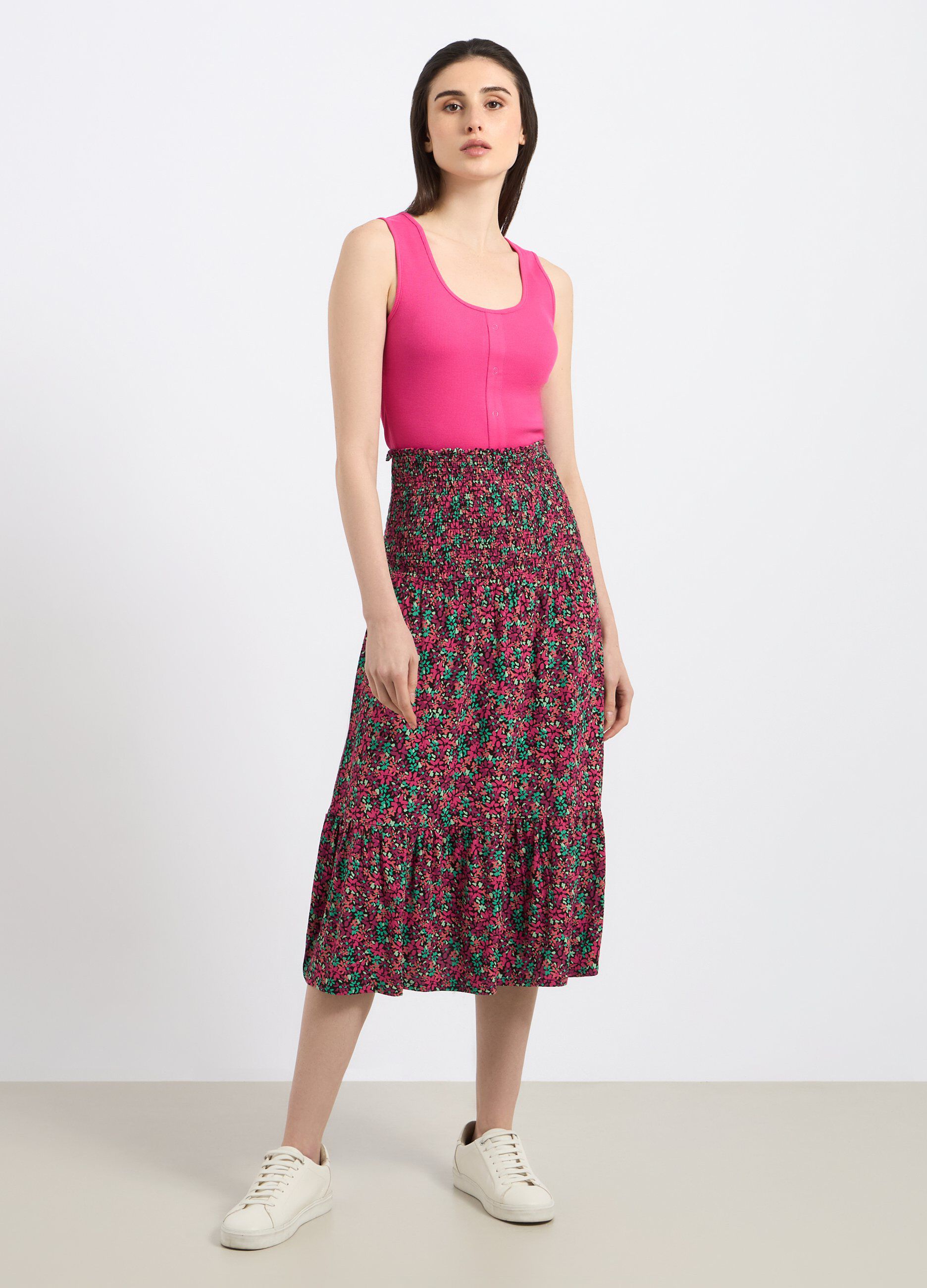 Gonna lunga in viscosa stretch donna_0