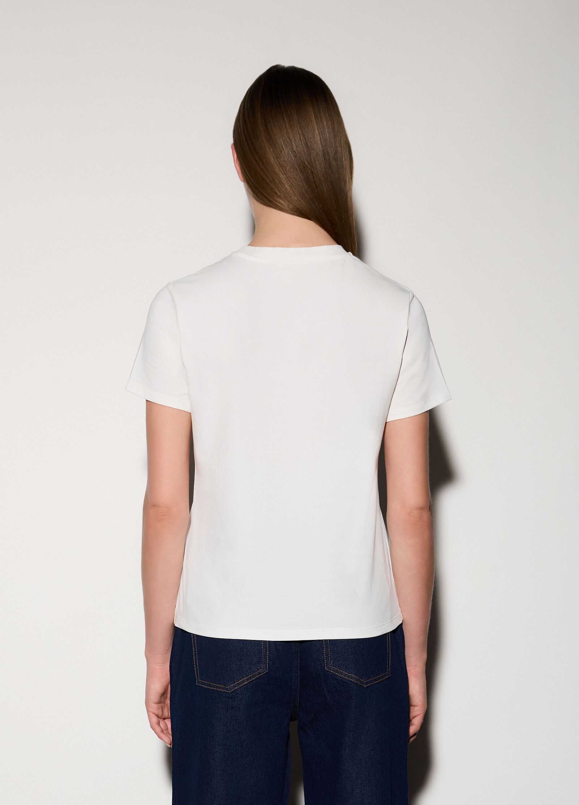 T-shirt girocollo stretch donna_2