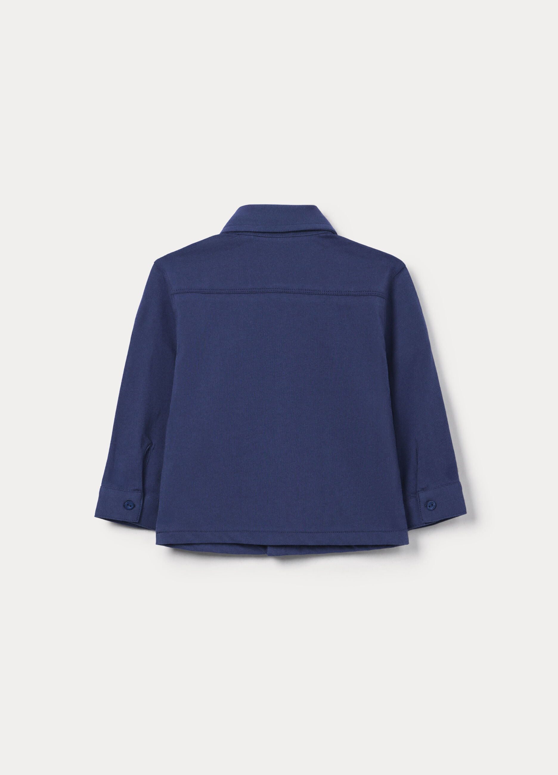 Camicia regular fit con colletto alla francese in jersey bimbo_1