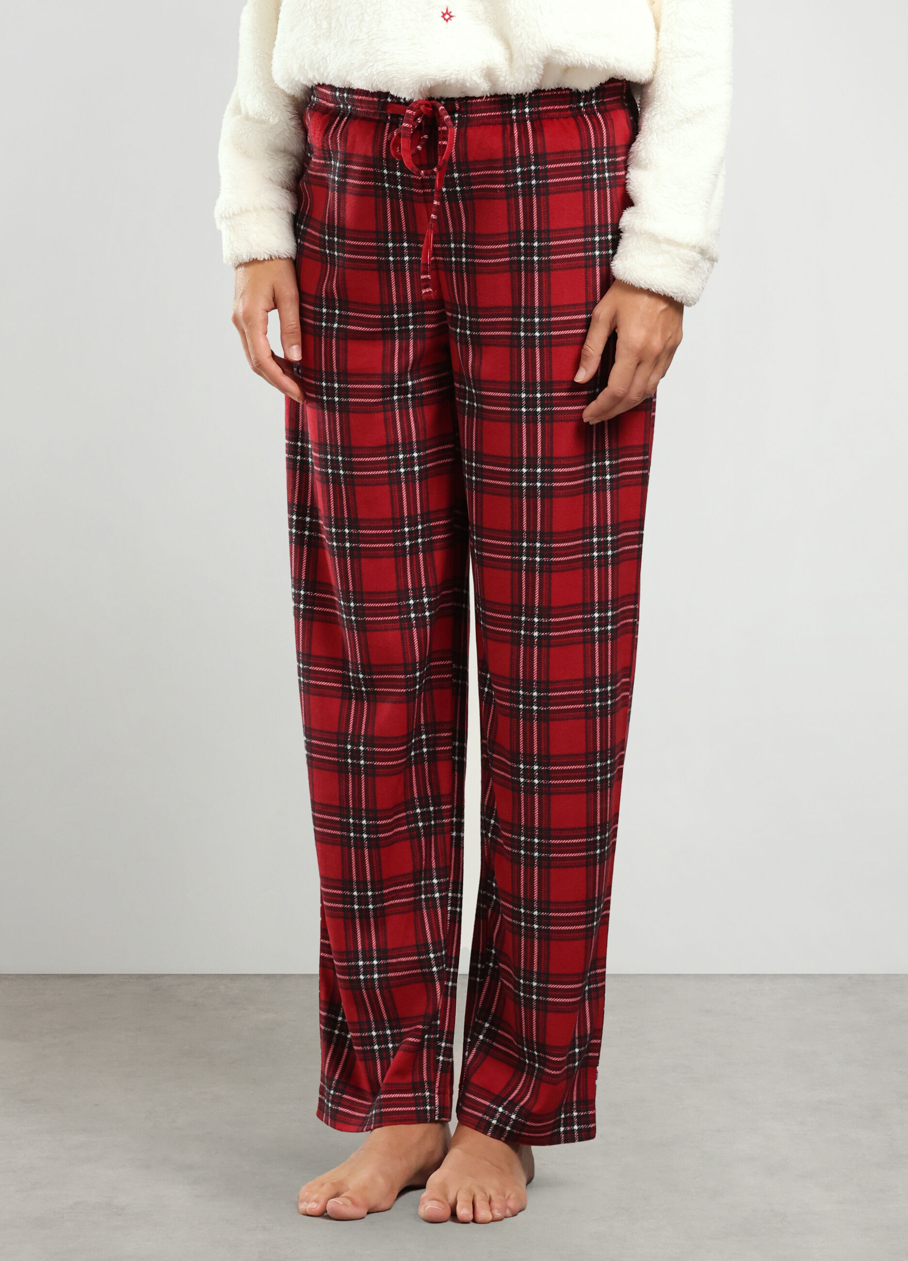 Pantaloni pigiama velour donna_0