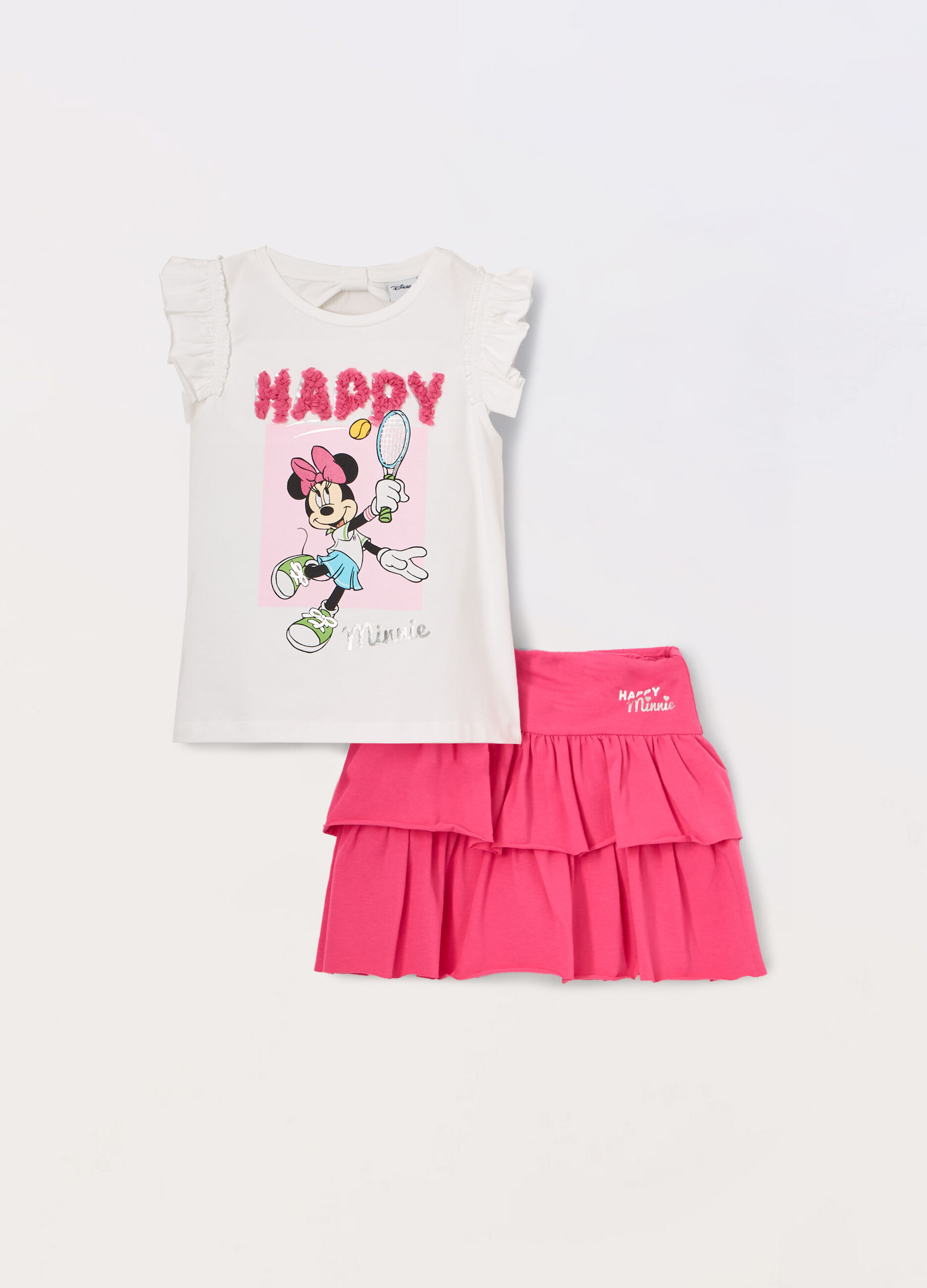 Jogging set in jersey di cotone stretch bambina_0