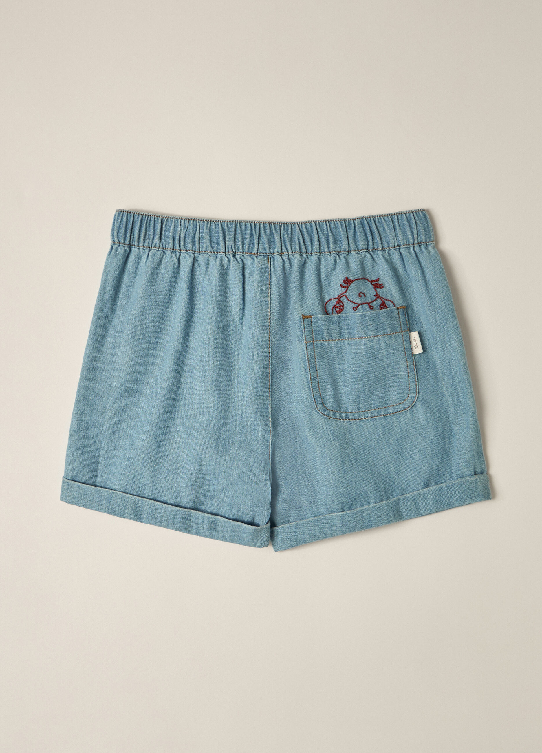 Shorts in popeline di puro cotone IANA neonato_2
