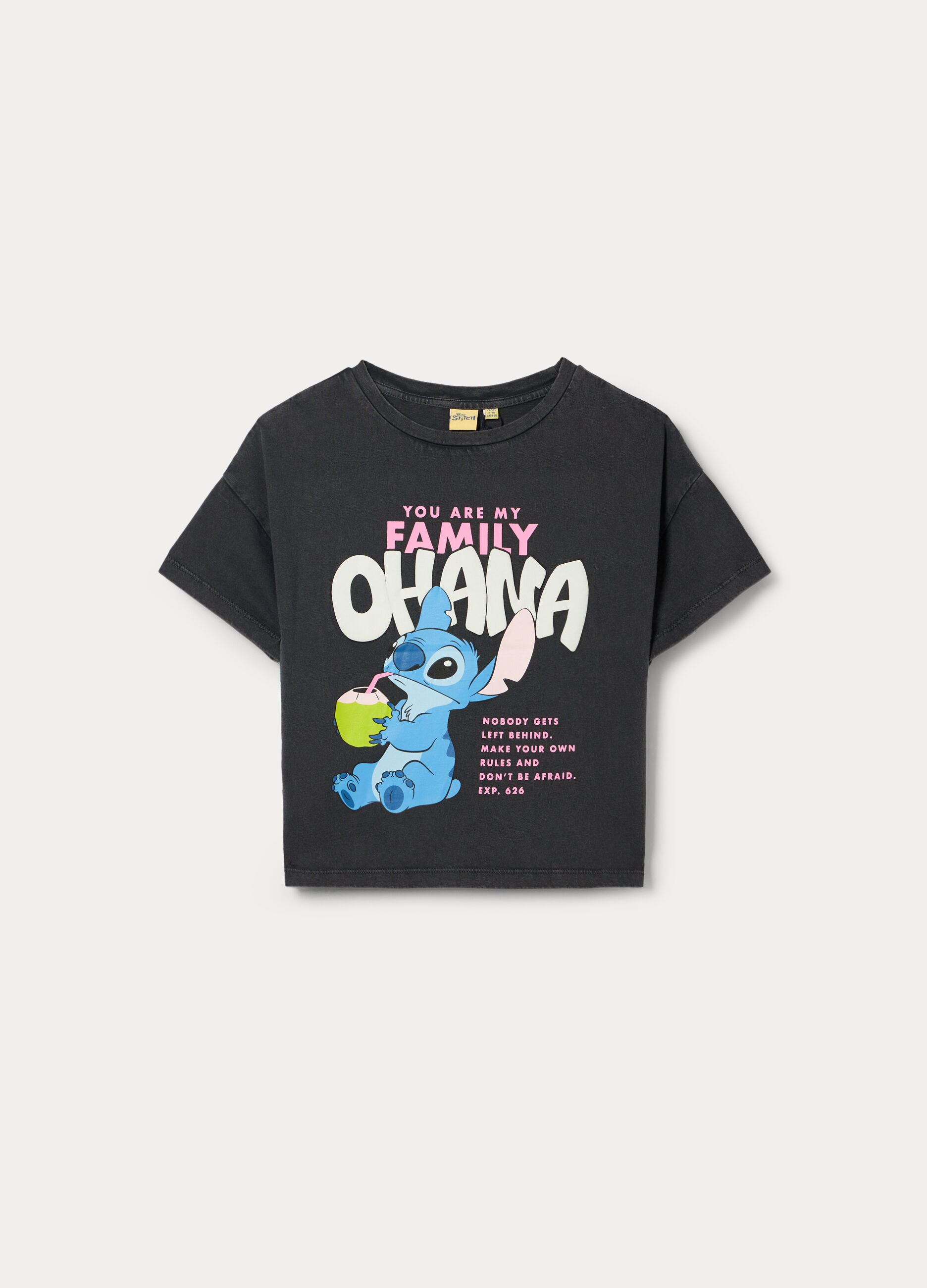 T-shirt Stitch in jersey di puro cotone ragazza_0
