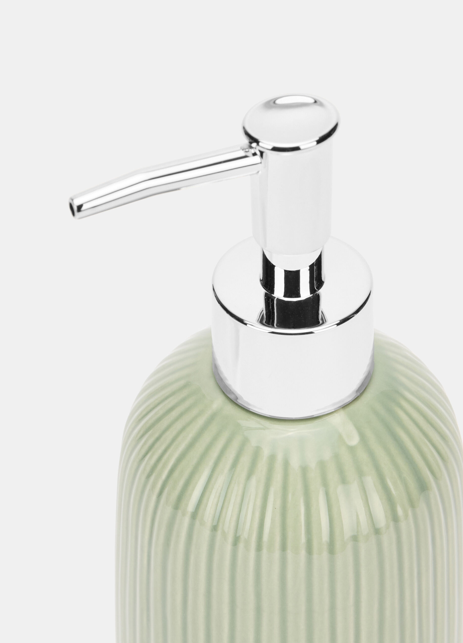 Dispenser sapone in ceramica scanalata_1