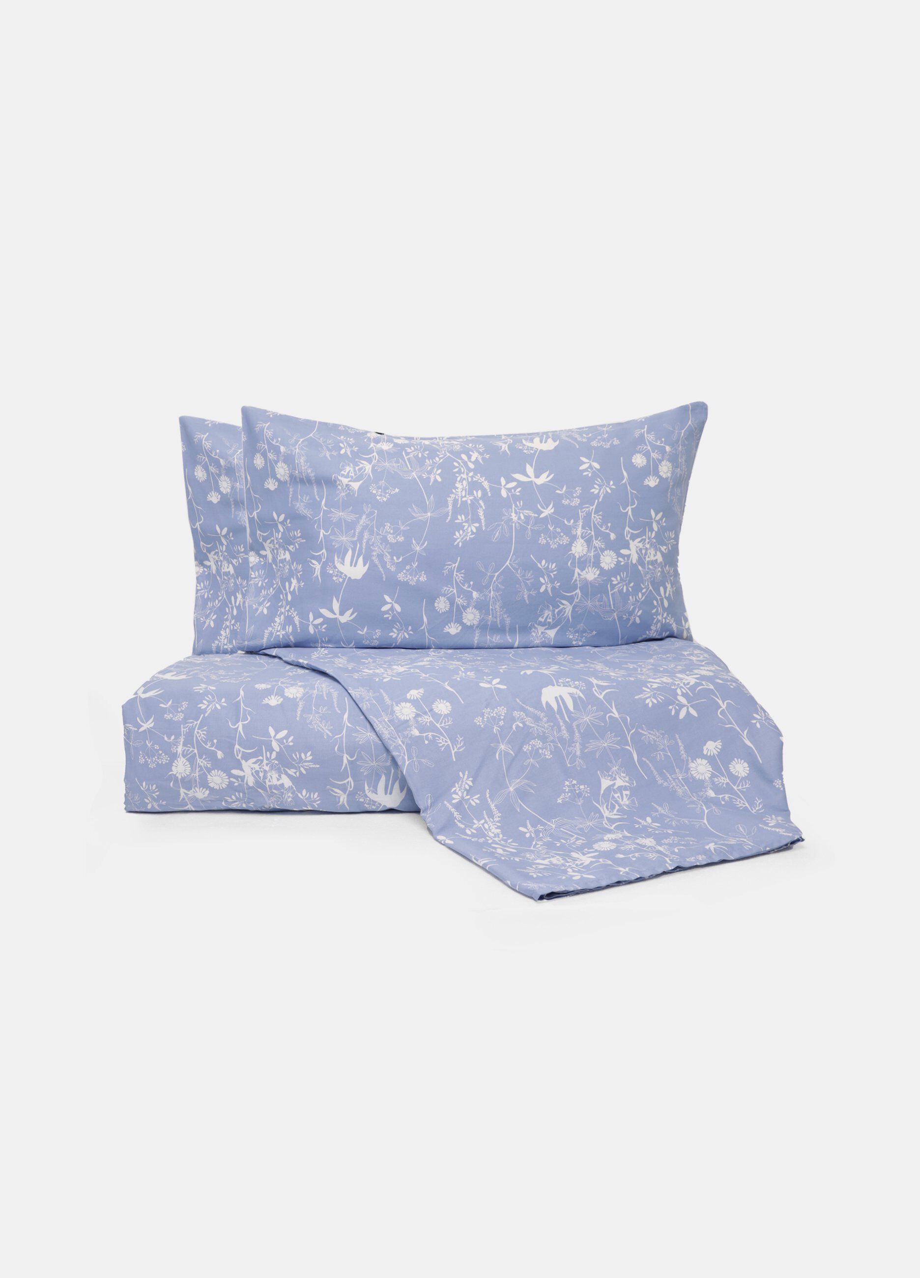 Parure copripiumino 2 piazze + 2 federe in raso di puro cotone_0