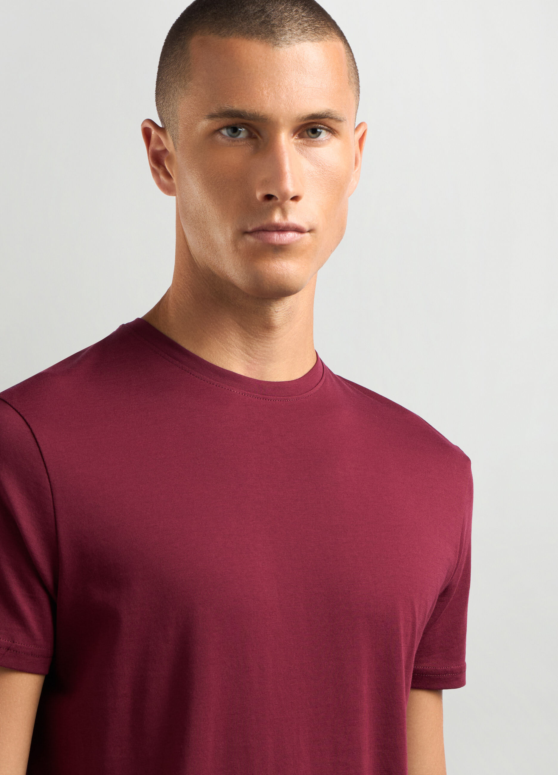 T-shirt girocollo in puro cotone uomo_2