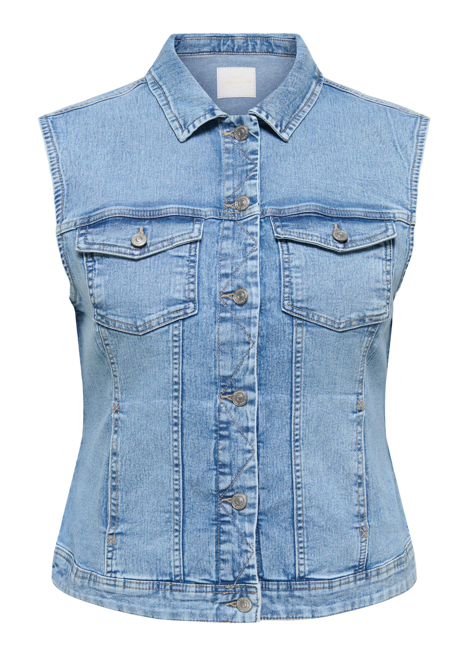 Giubbotto smanicato in denim