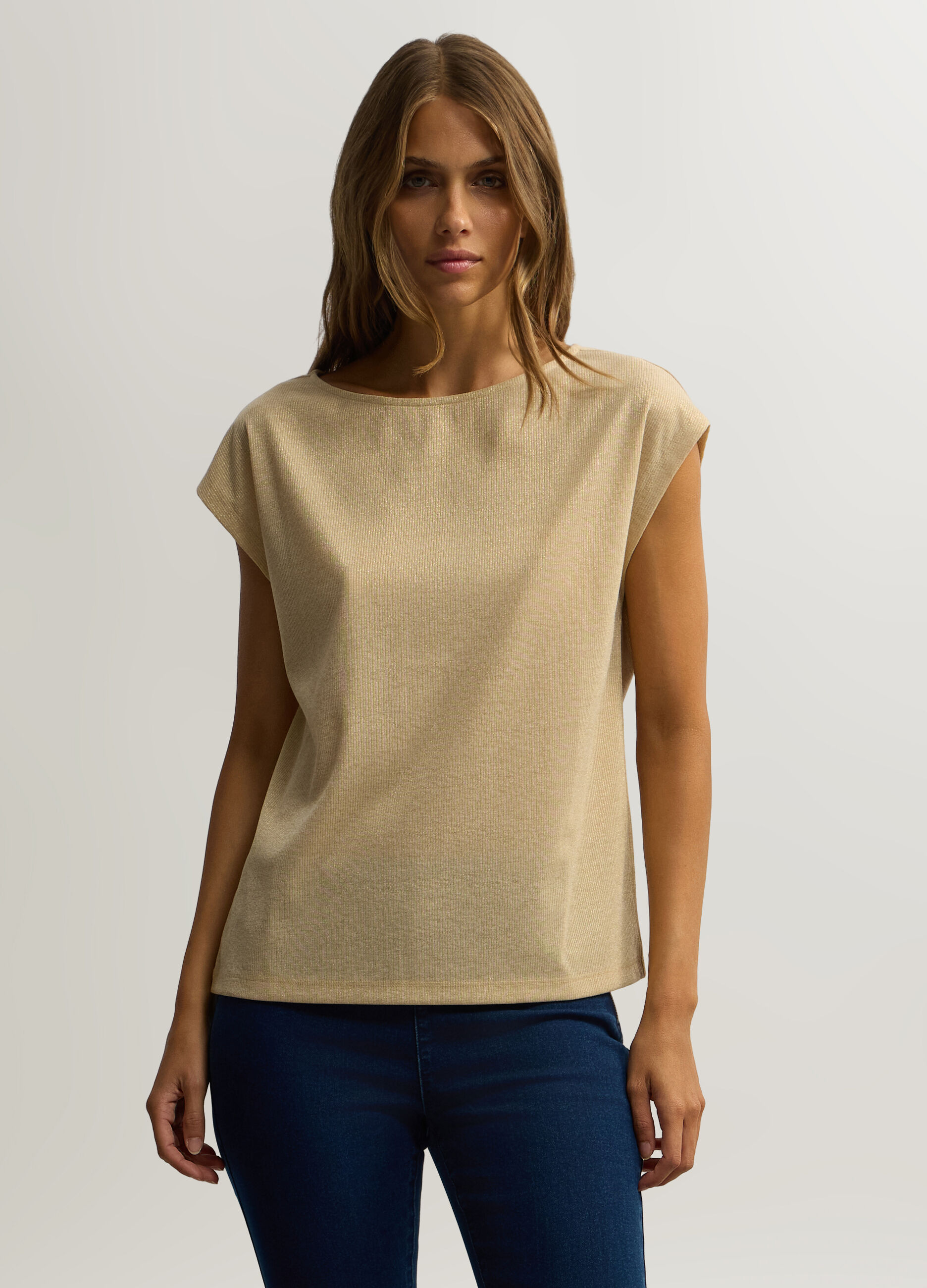Top girocollo stretch donna_0