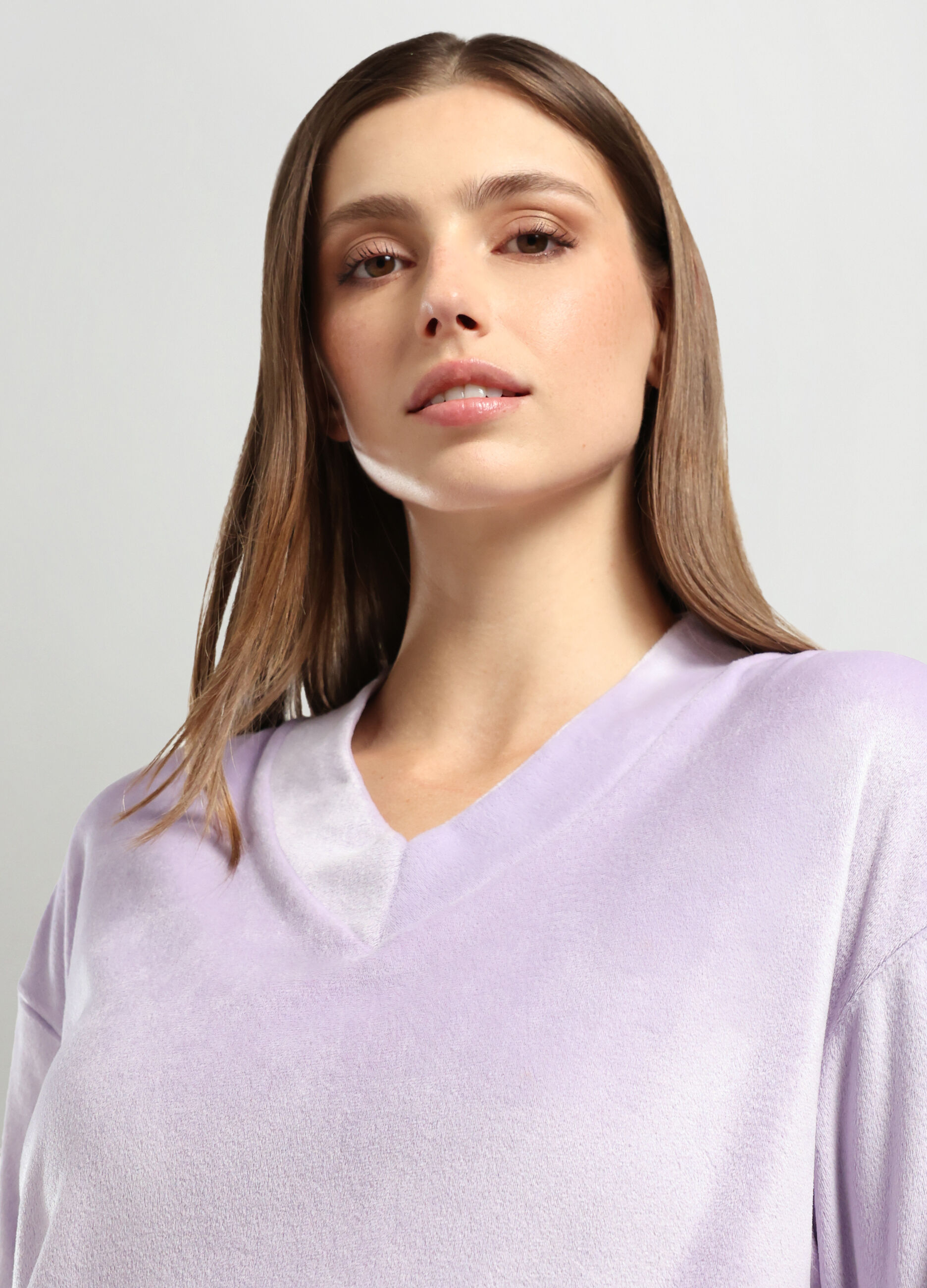 Maglia pigiama velour donna_2