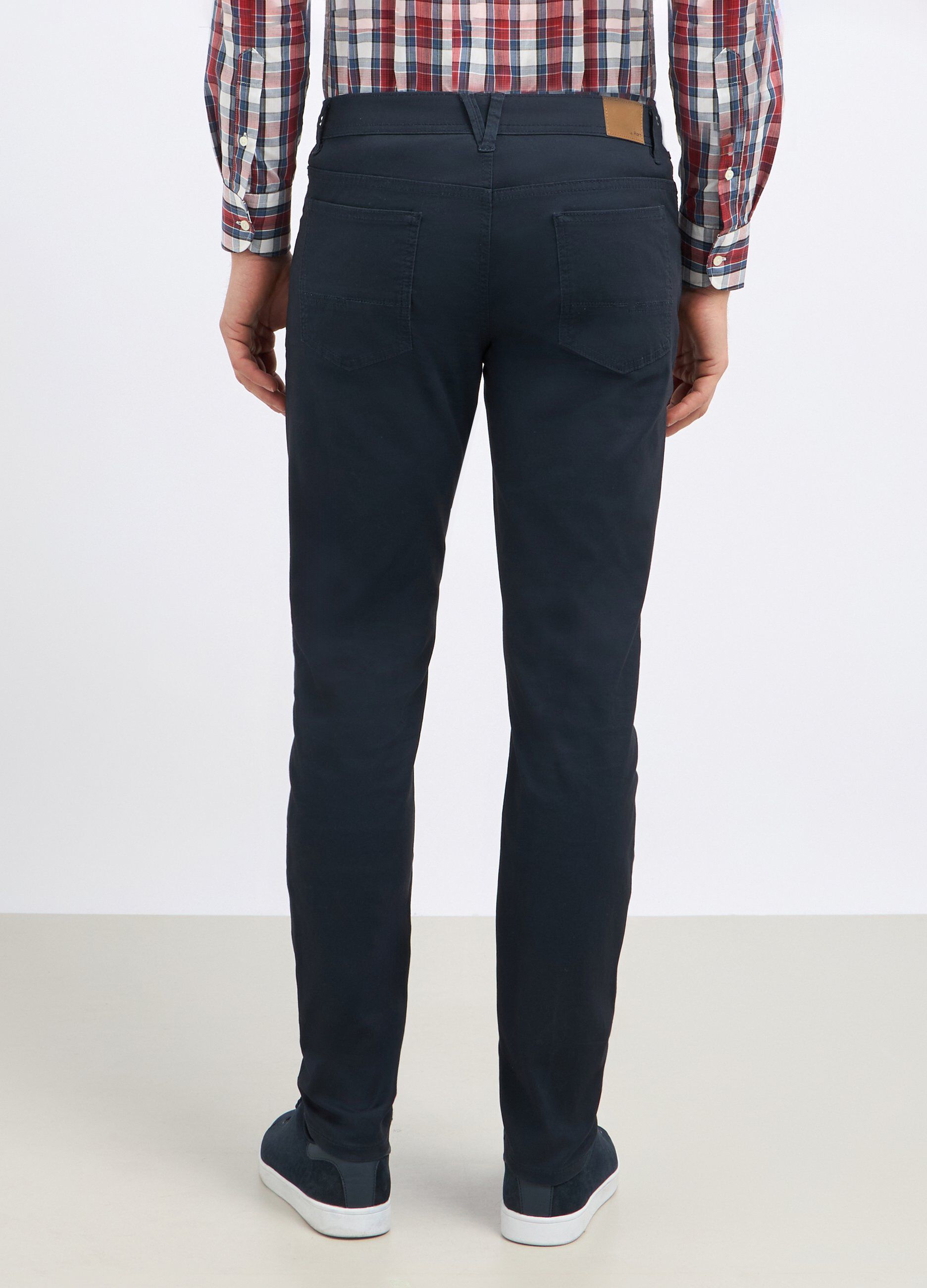 Pantaloni slim fit in cotone stretch uomo_1