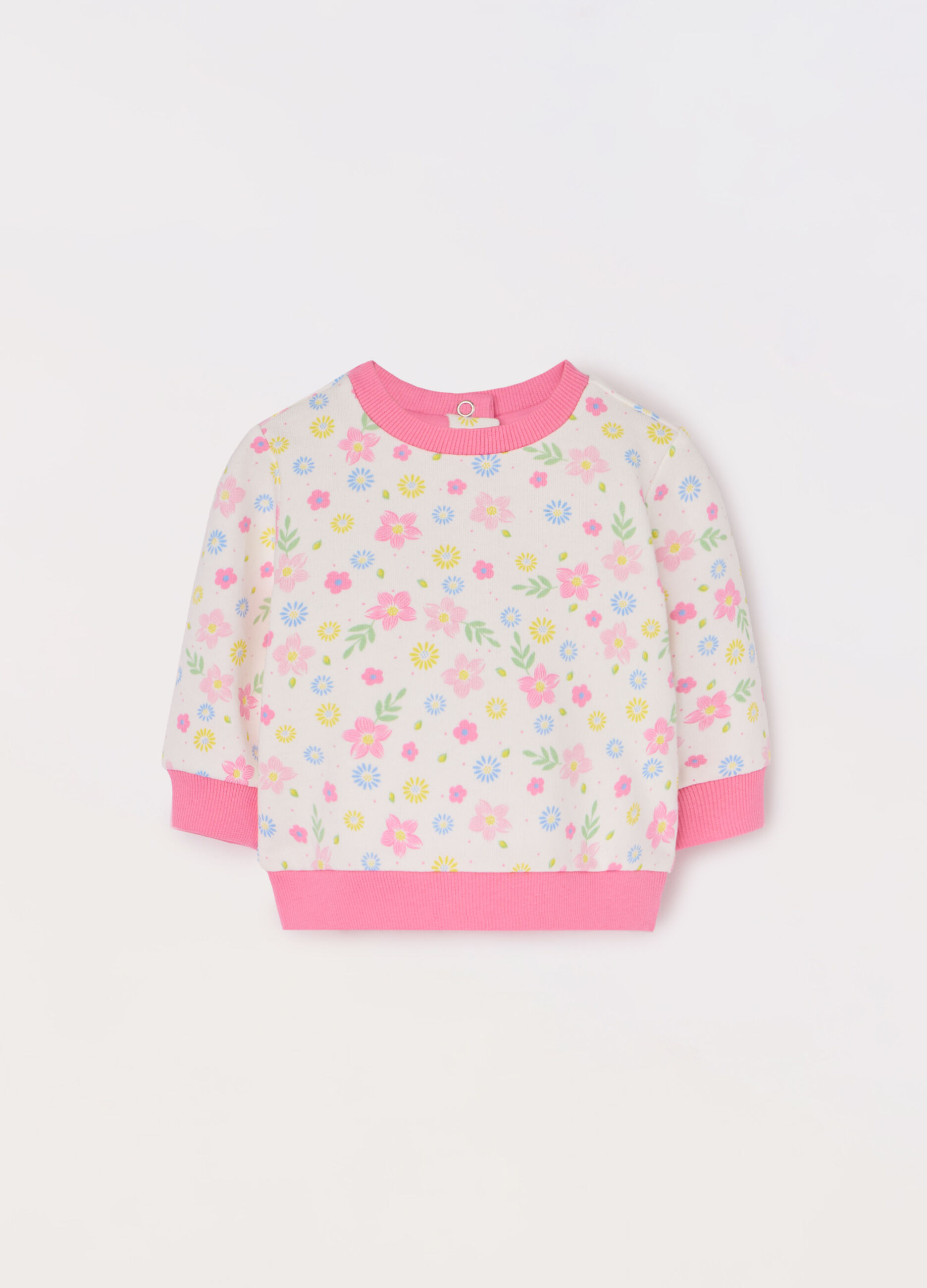 Felpa in french terry di puro cotone neonata_0