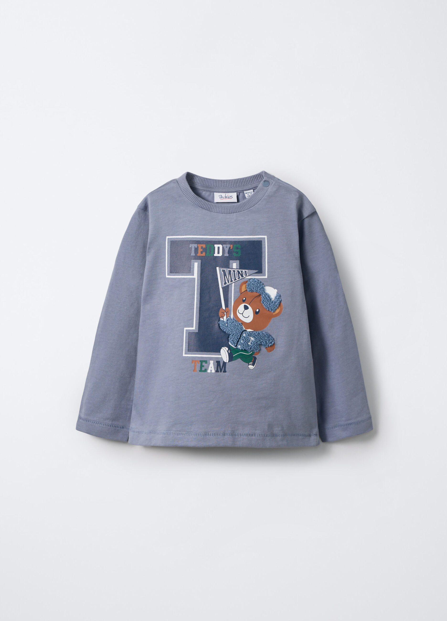 T-shirt girocollo in jersey di puro cotone bimbo_0