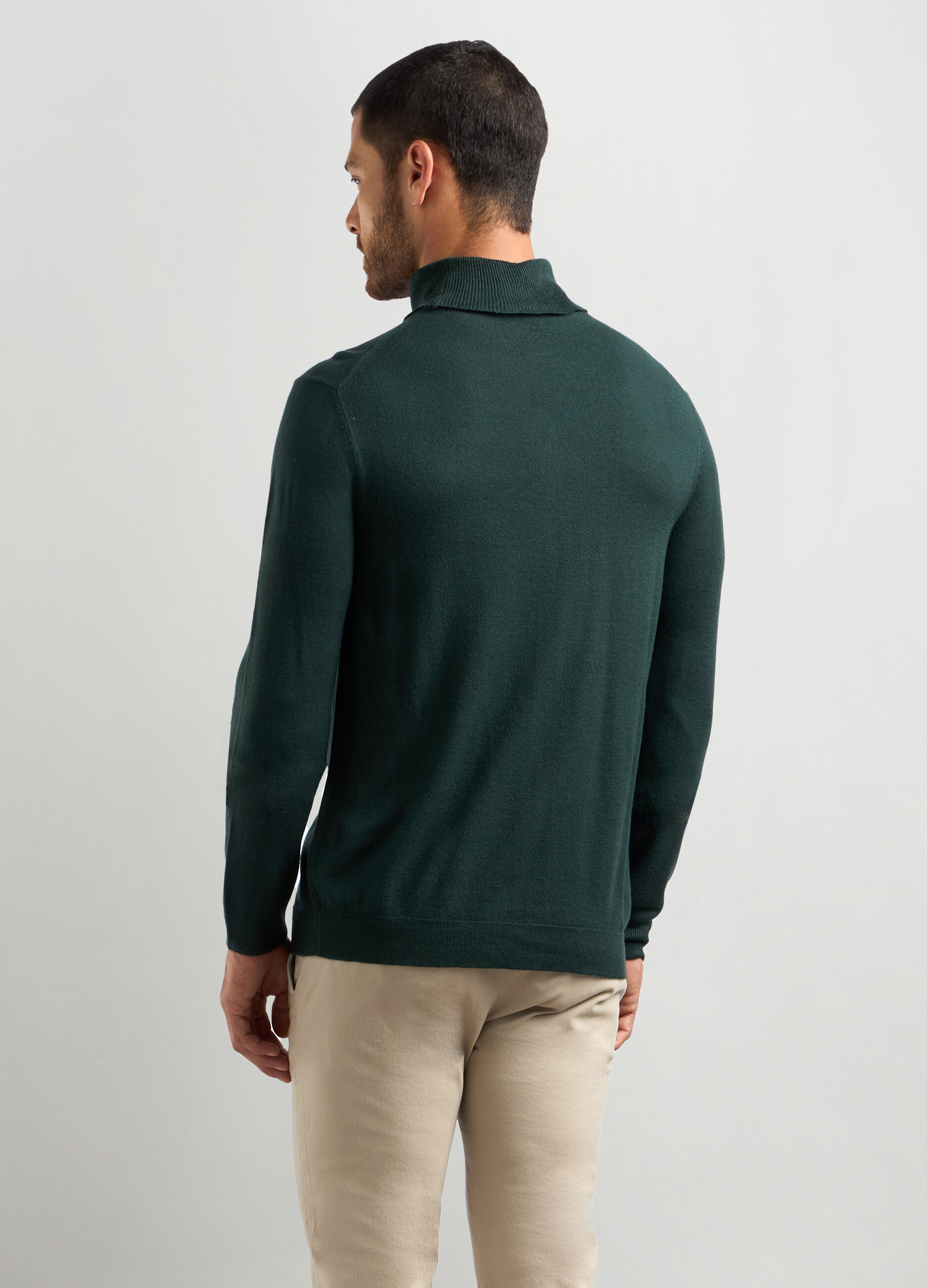 Maglione dolcevita maglia rasata uomo_1