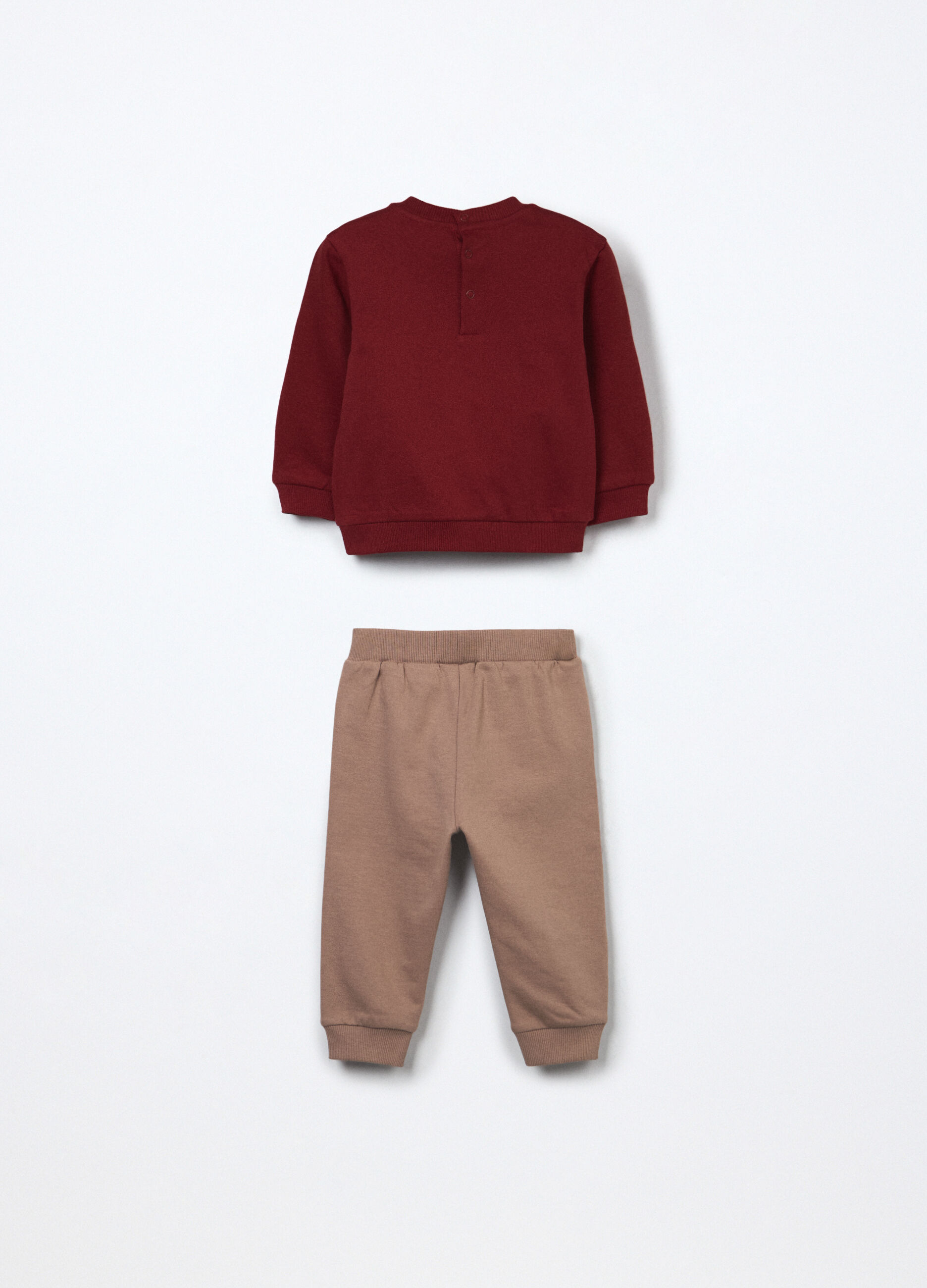 Jogging set in puro cotone fleece neonato_1