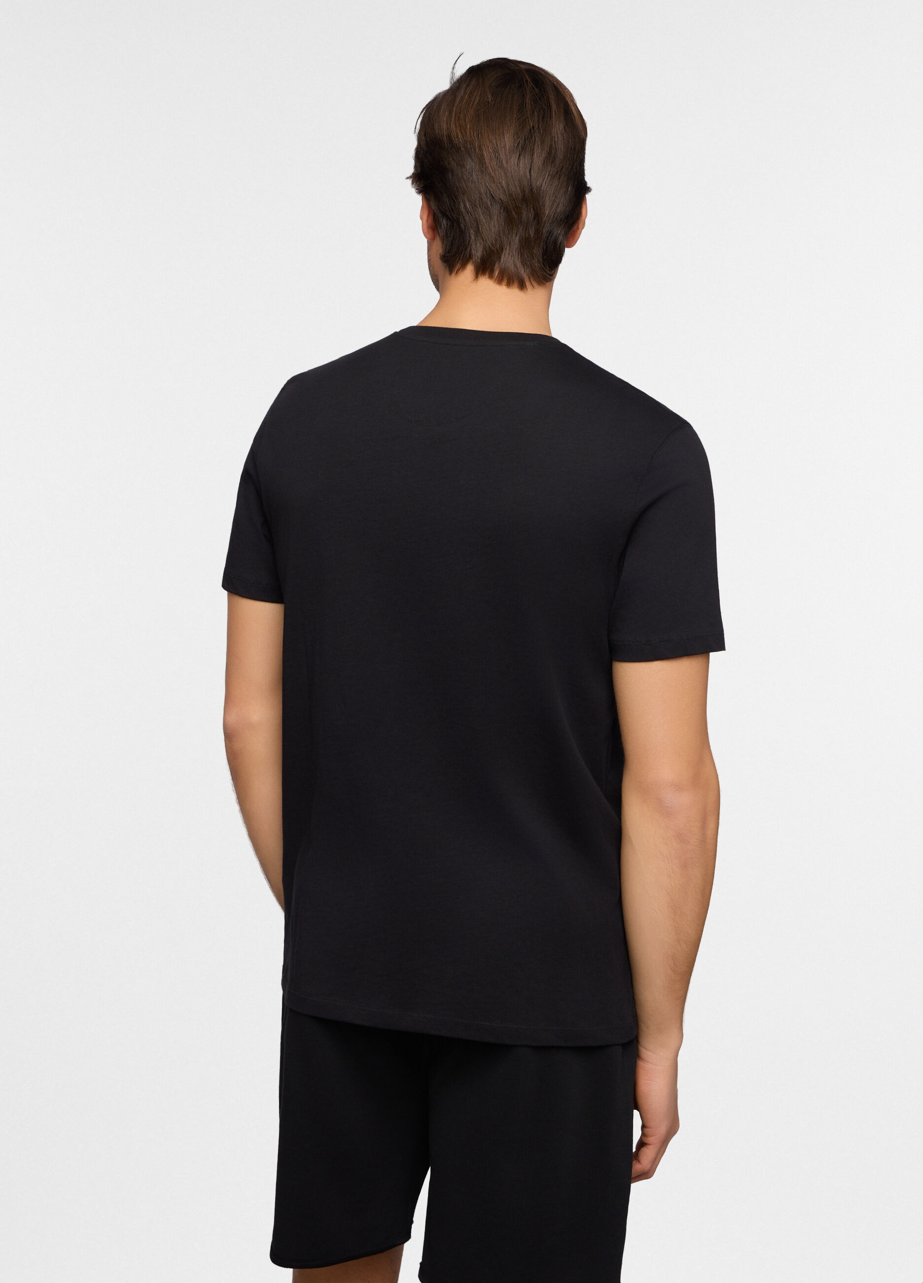 T-shirt girocollo in jersey di cotone uomo