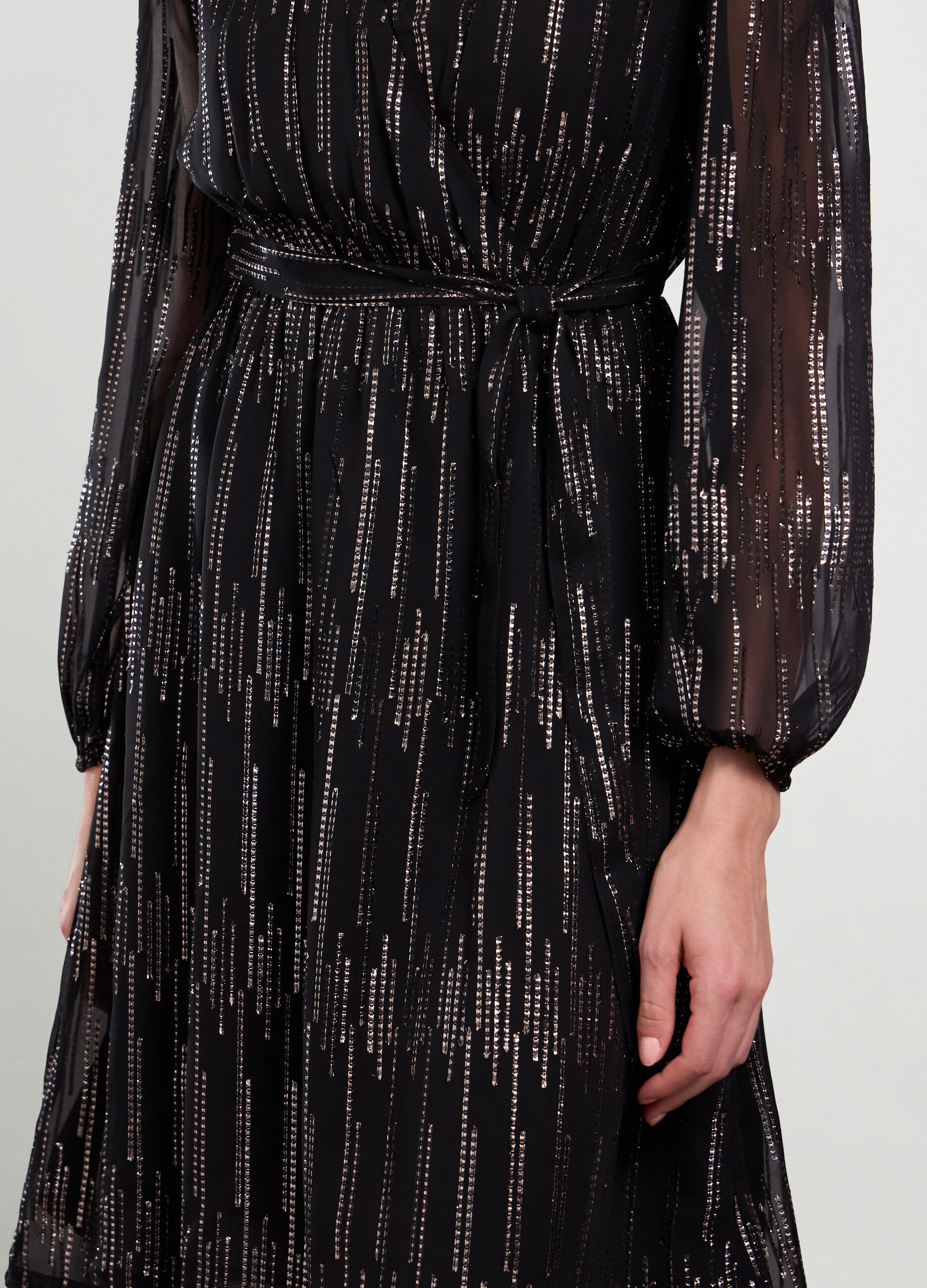 Abito con lavorazione in filo lurex donna_2