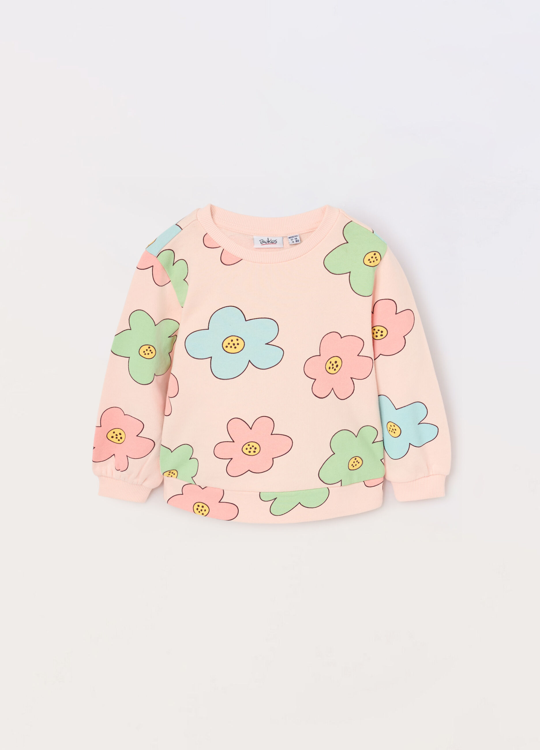 Felpa in french terry di puro cotone neonata_0