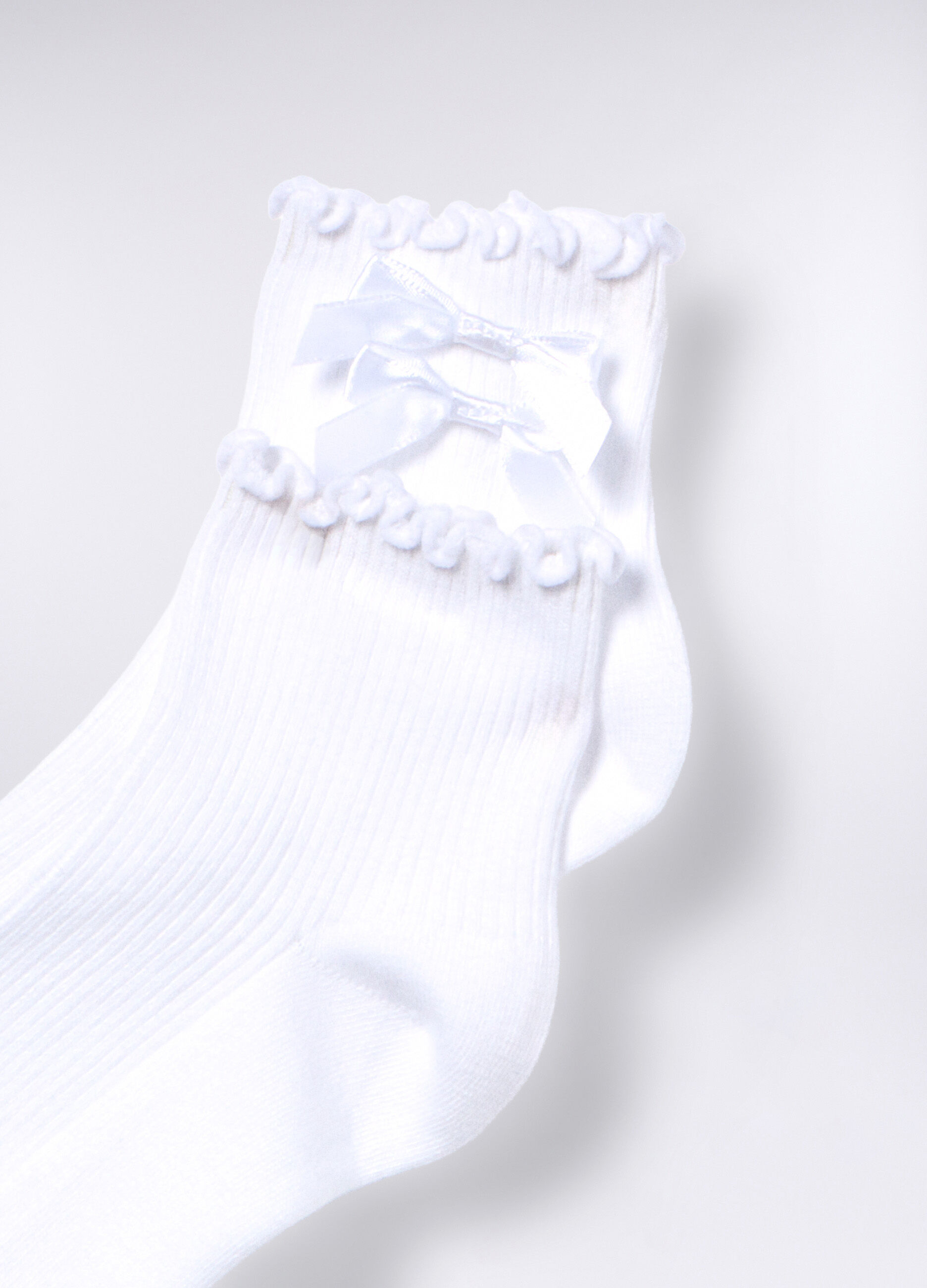 Calze in costina di cotone stretch donna_1