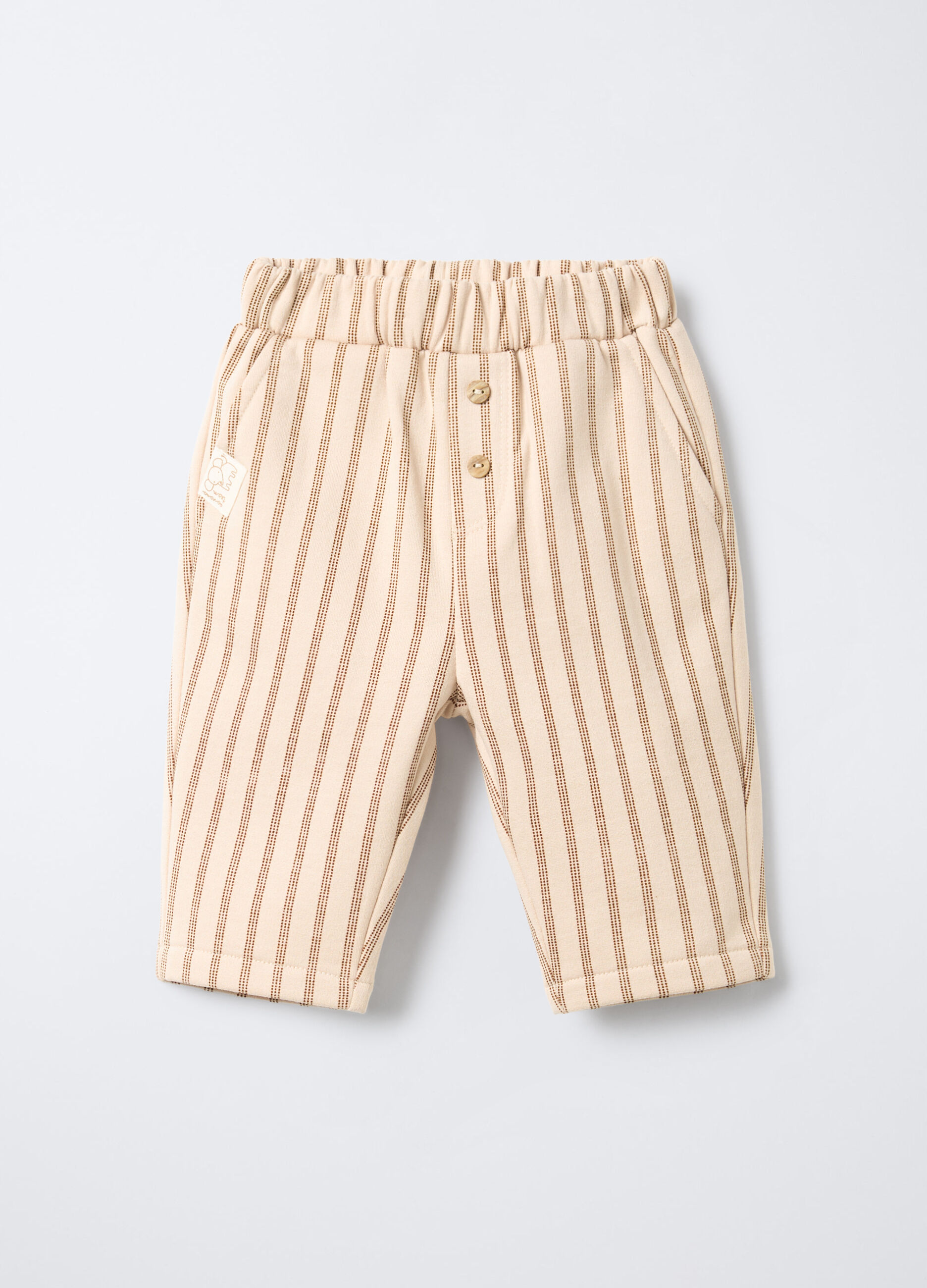 Pantaloni in felpa misto cotone neonato