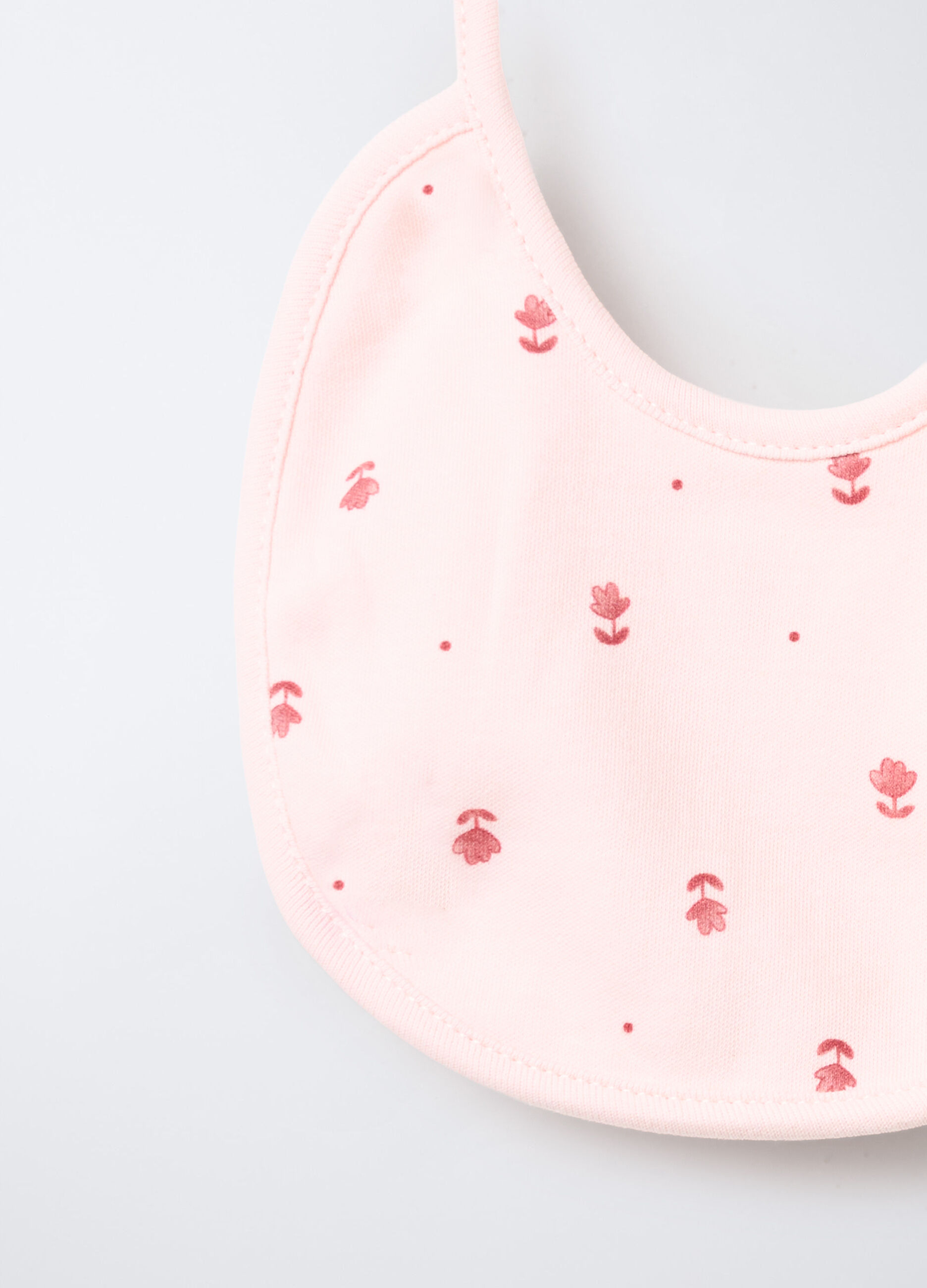 Pack 2 bavaglini in interlock di puro cotone neonata