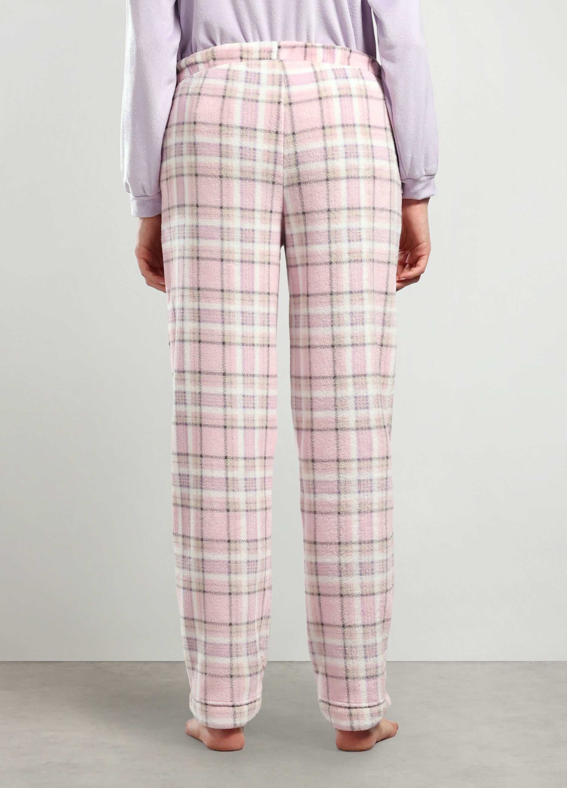 Pantaloni in coral fleece donna_1