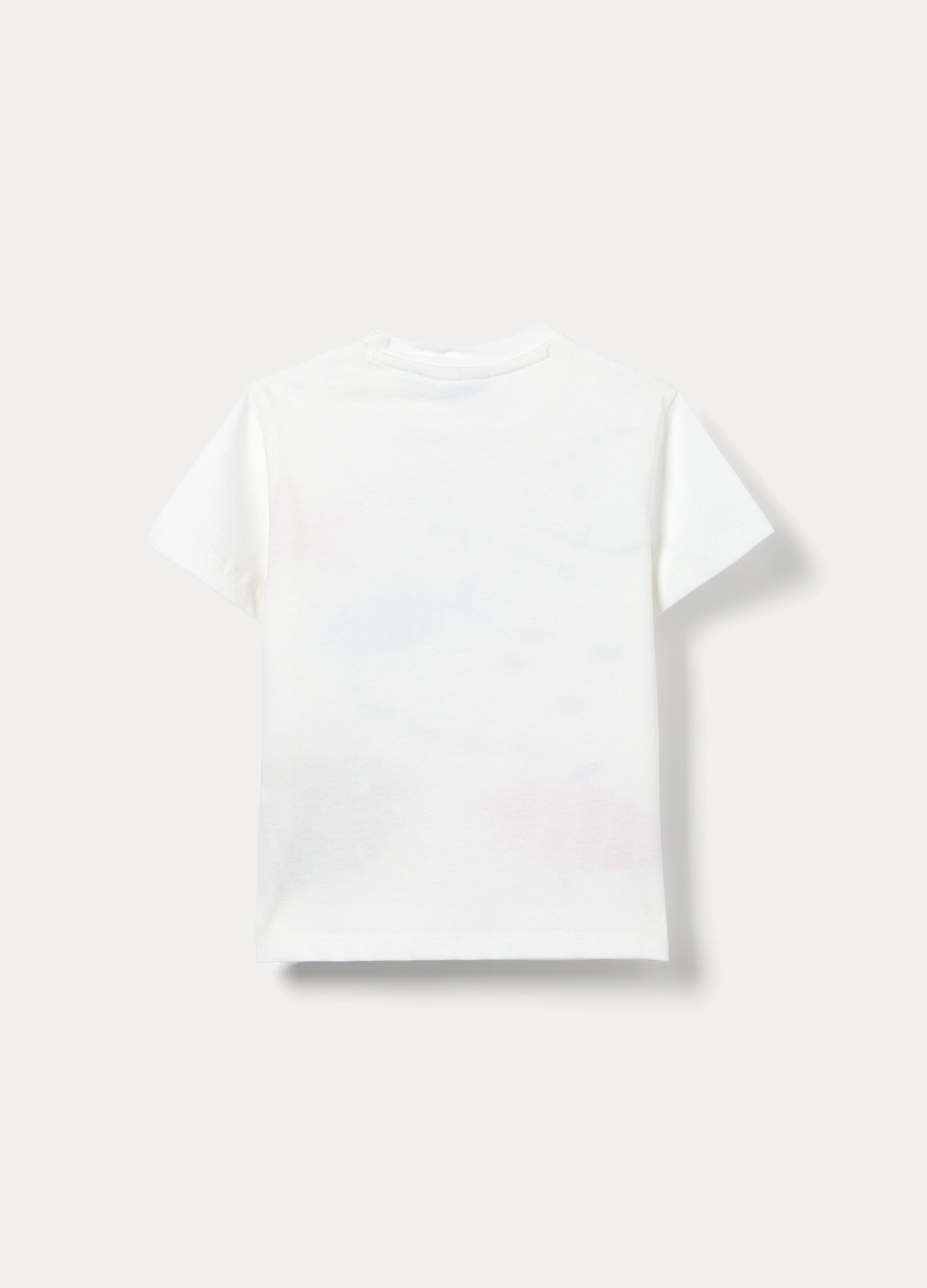 T-shirt girocollo in jersey di puro cotone bimbo