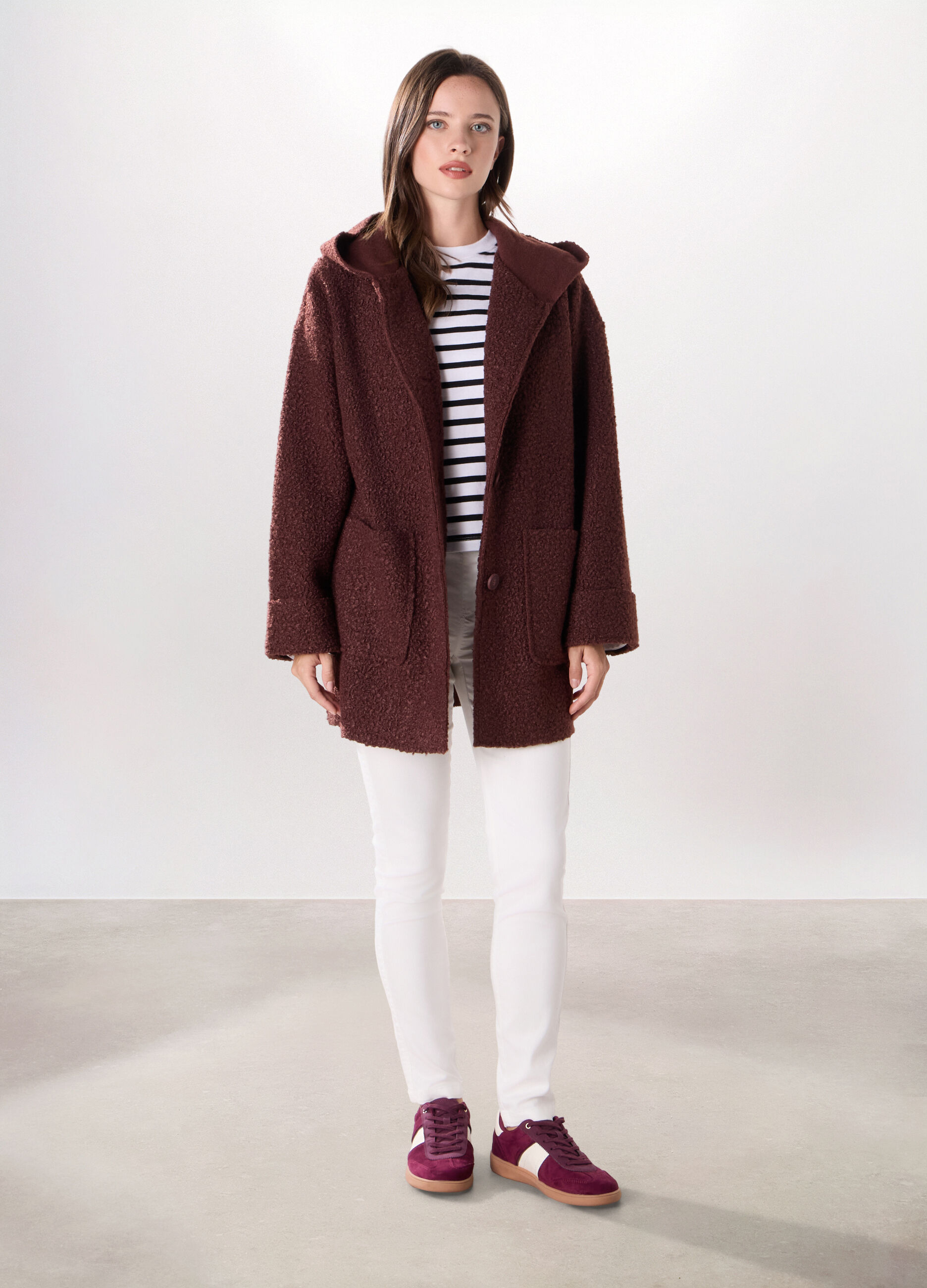 Cappotto bouclé donna_0