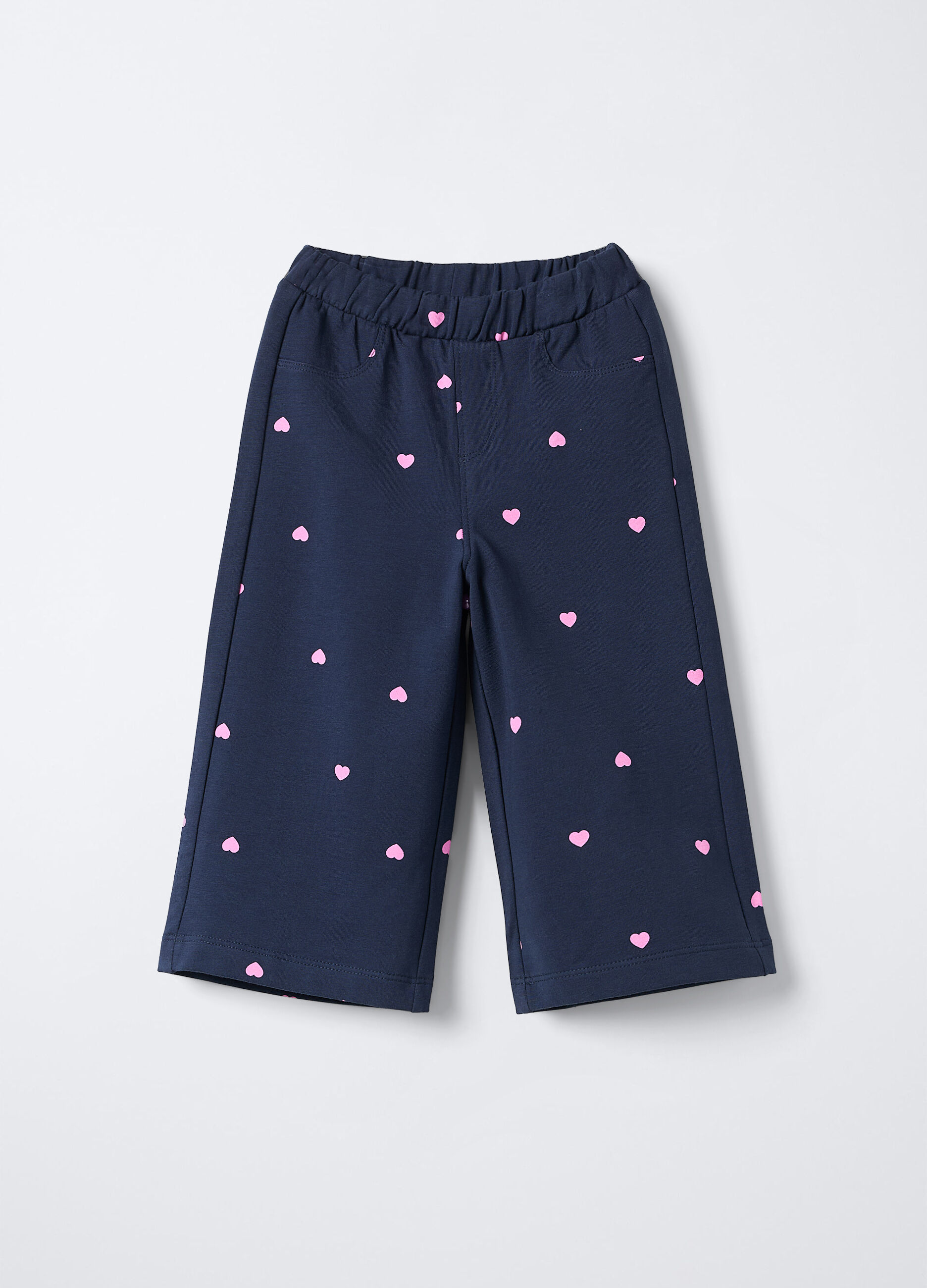 Treggings in cotone garzato stretch Wide Leg bimba_0