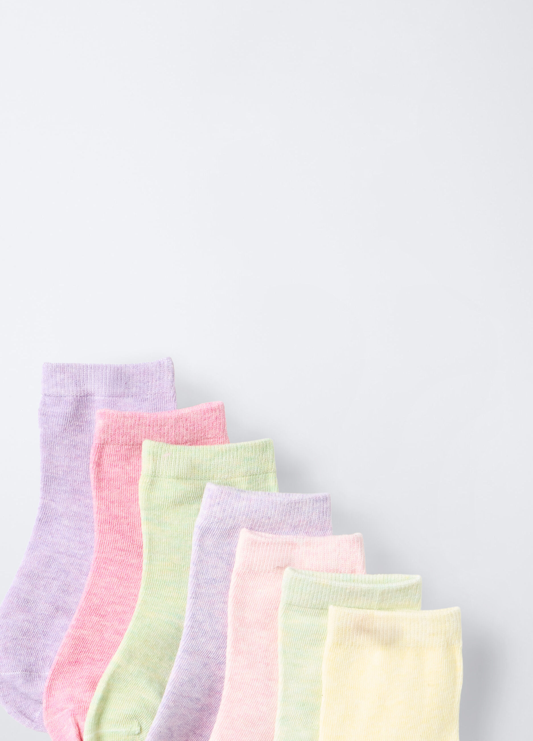 Pack 7 calze corte misto cotone stretch bambina_2