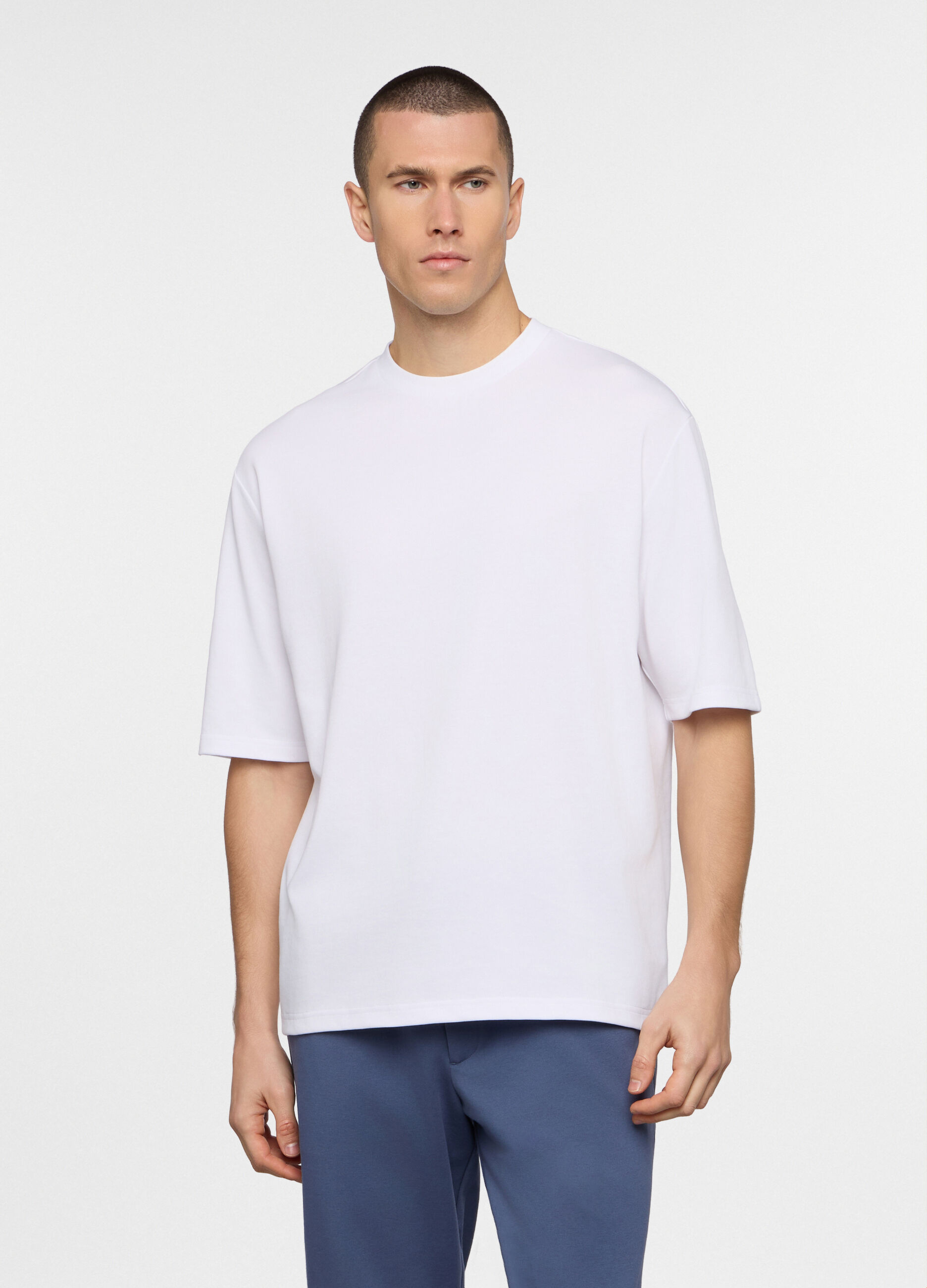 T-shirt girocollo in interlock uomo_0