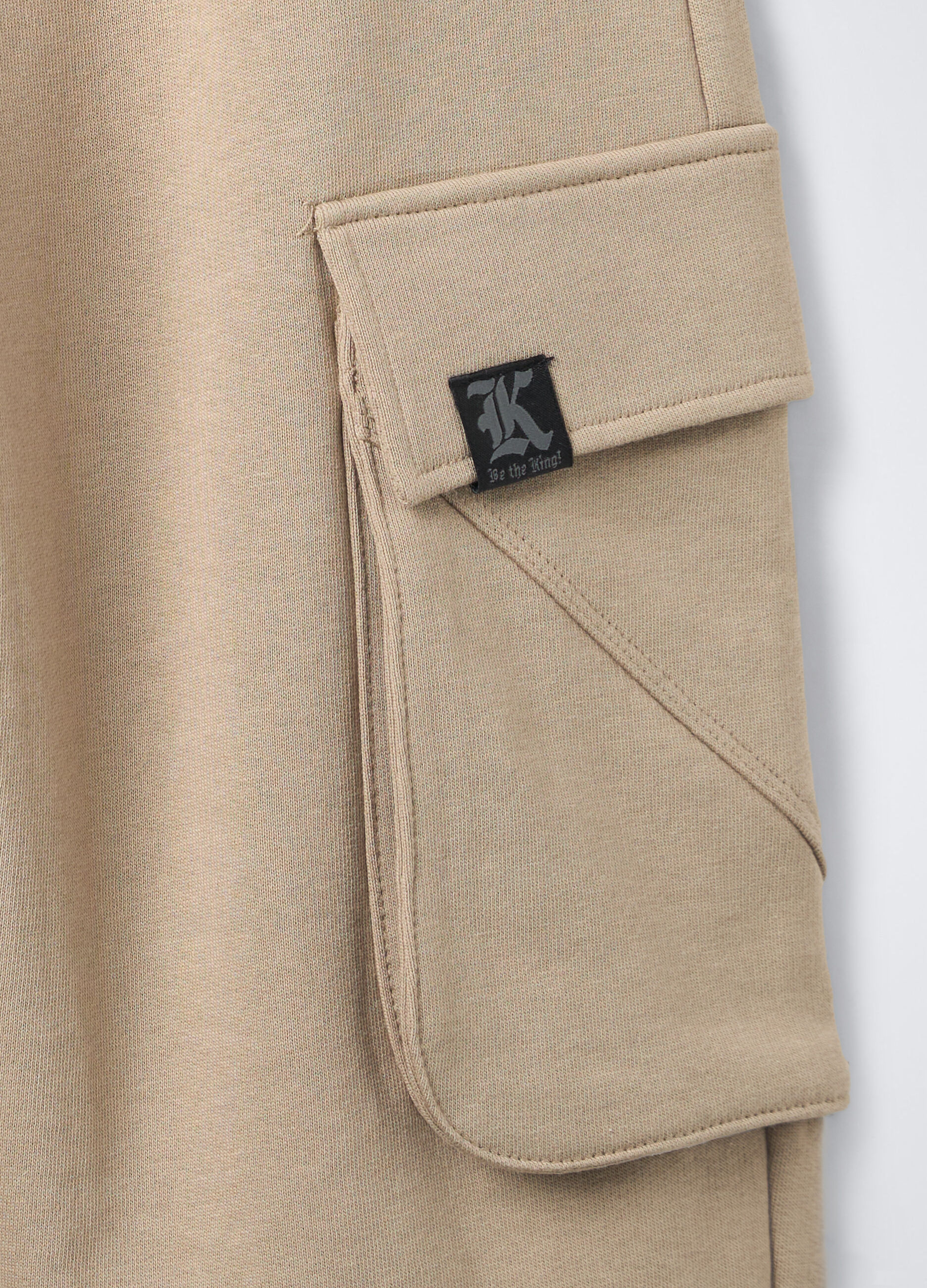 Pantaloni cargo in puro cotone garzato Fit Regular ragazzo_2