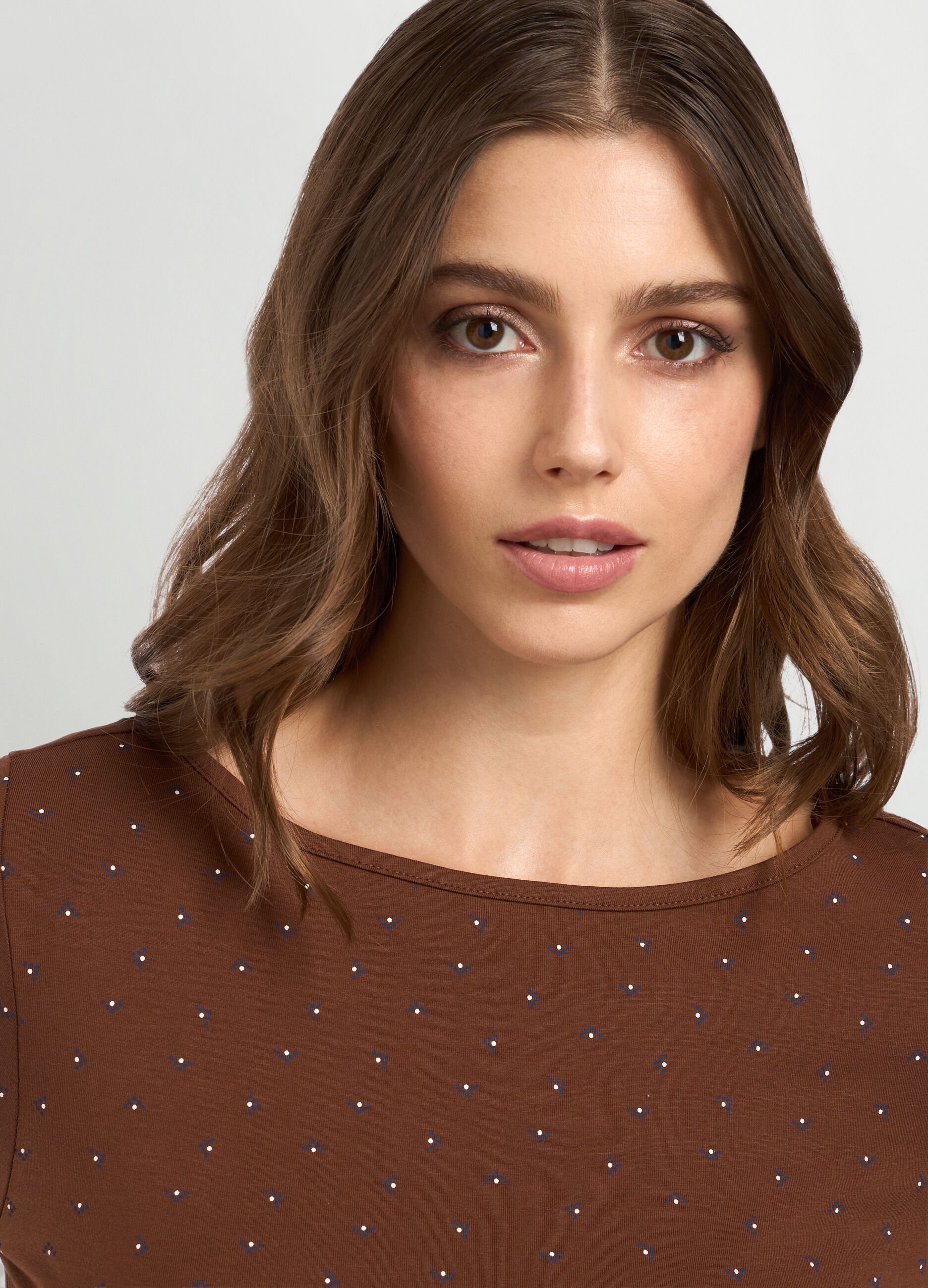 T-shirt in cotone stretch donna_2