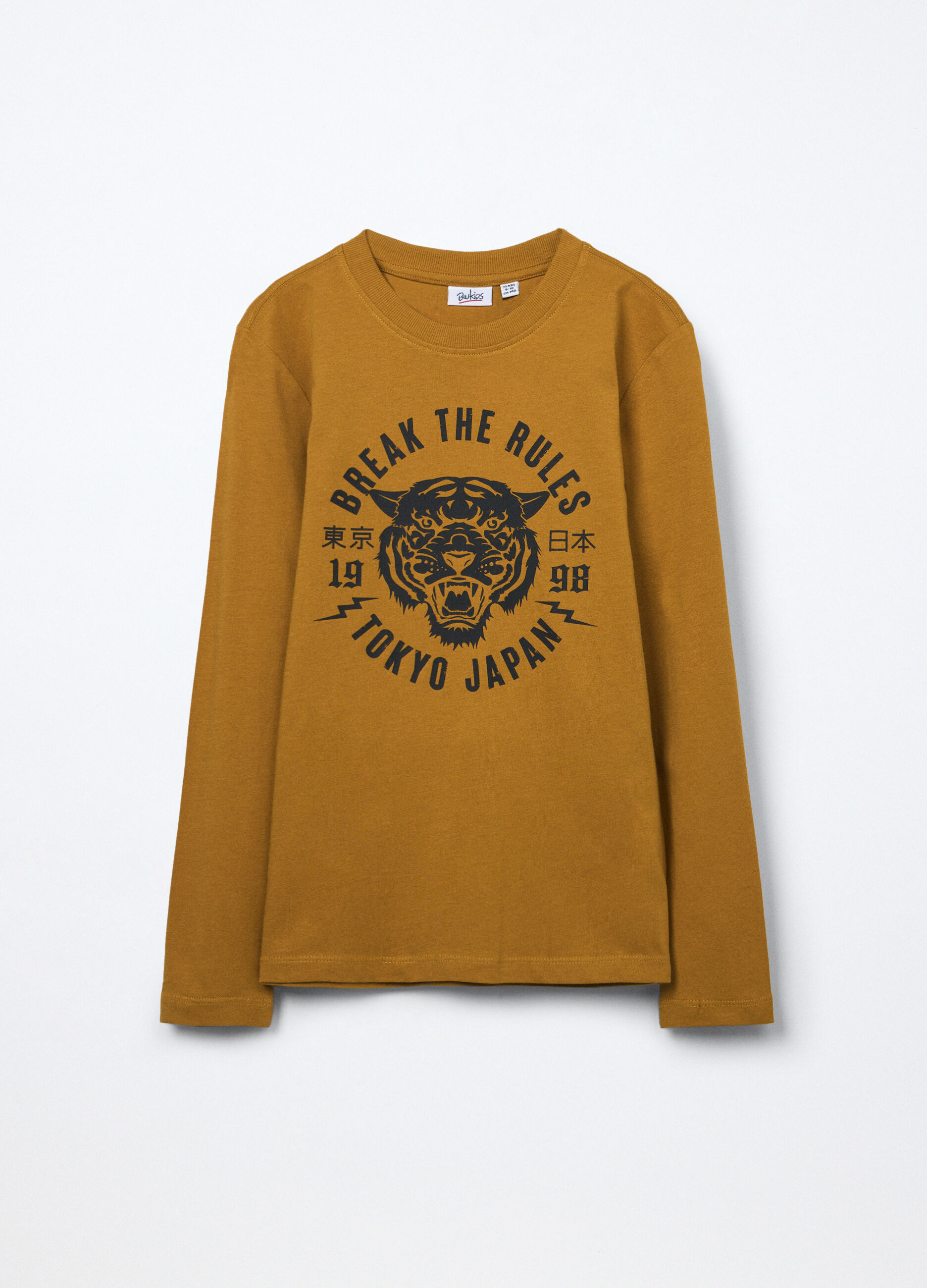 T-shirt a maniche lunghe in puro cotone jersey ragazzo_0