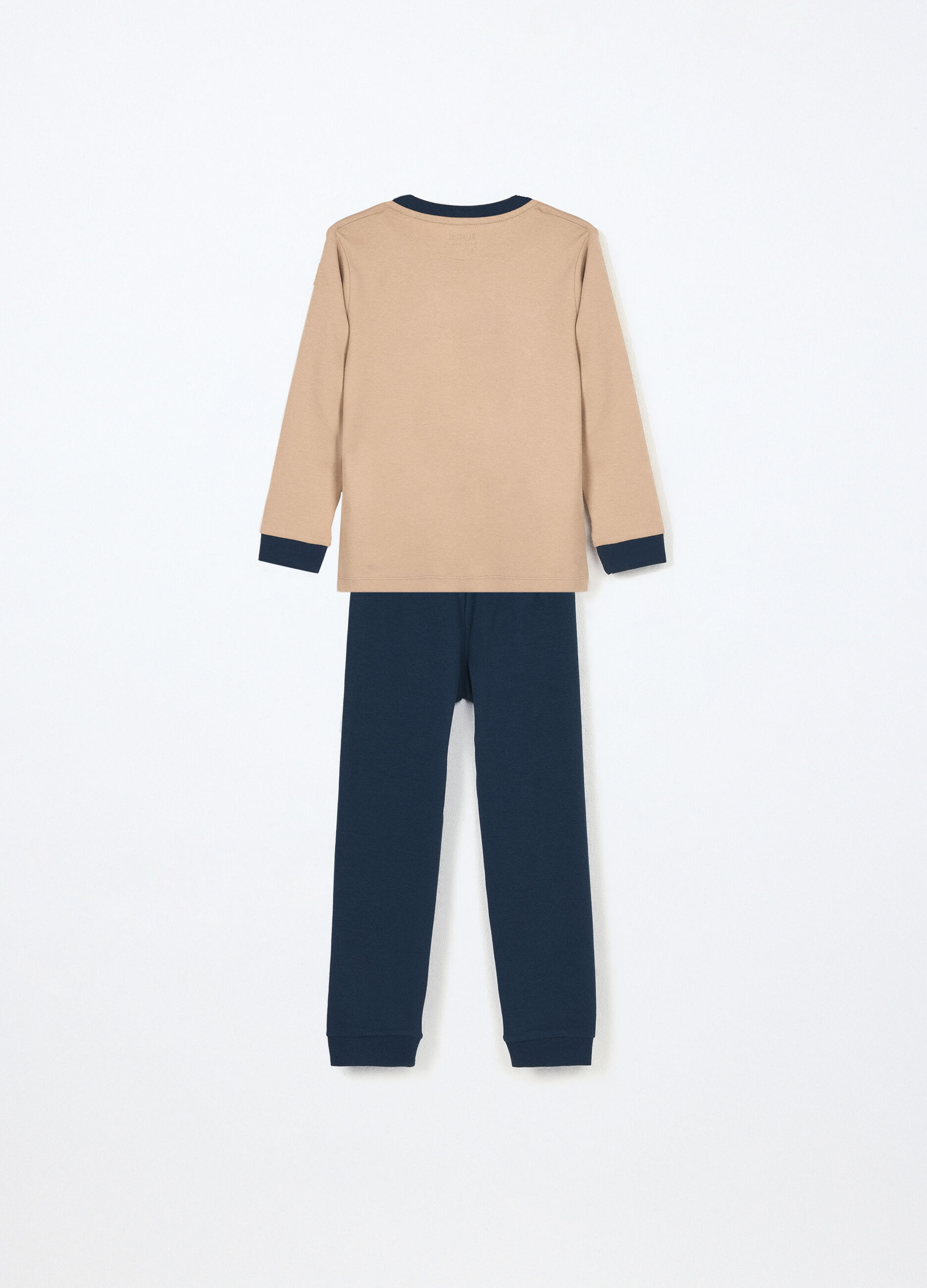 Set pigiama lungo in interlock di puro cotone bambino_1