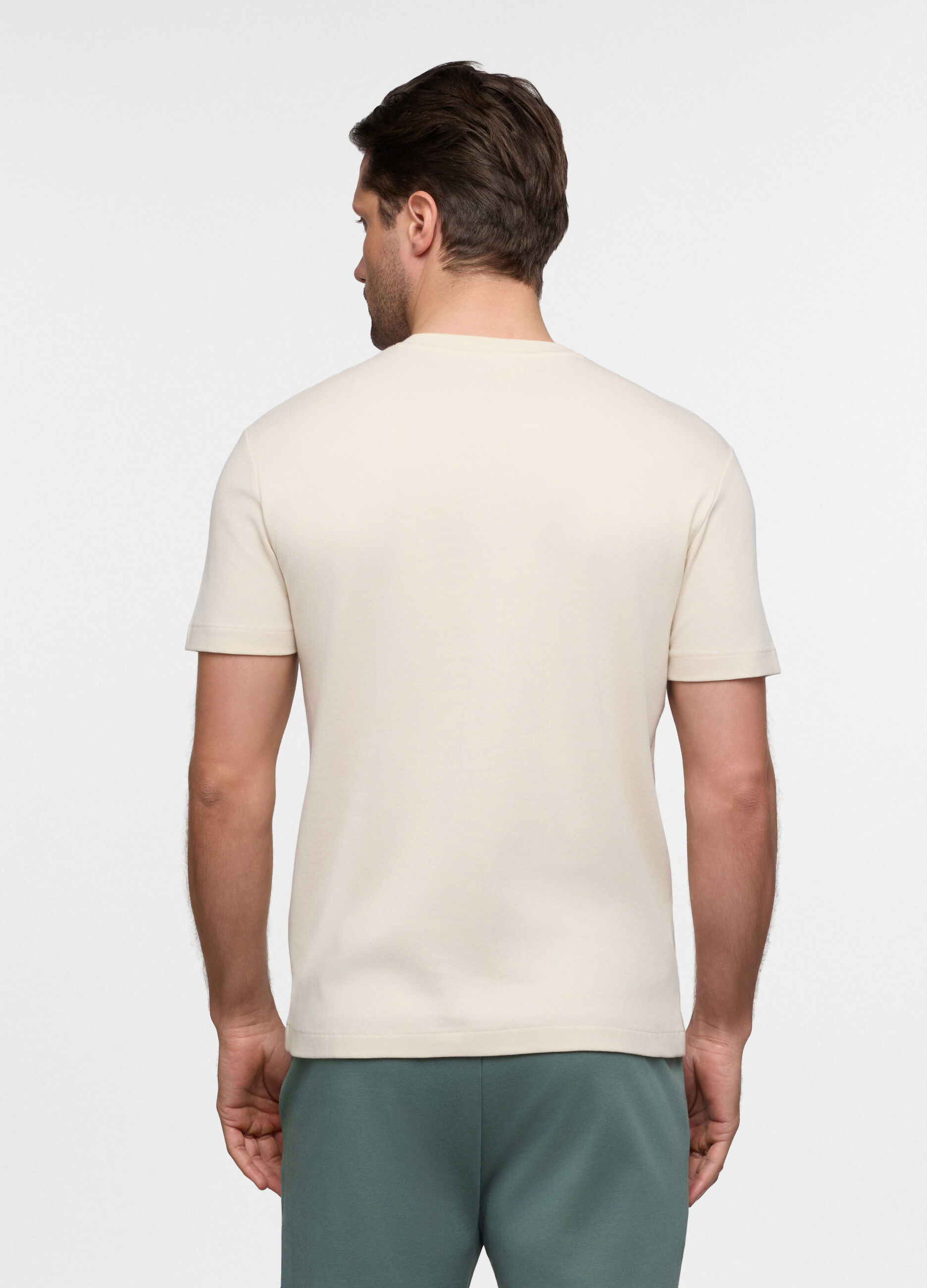 T-shirt girocollo in cotone interlock uomo_1