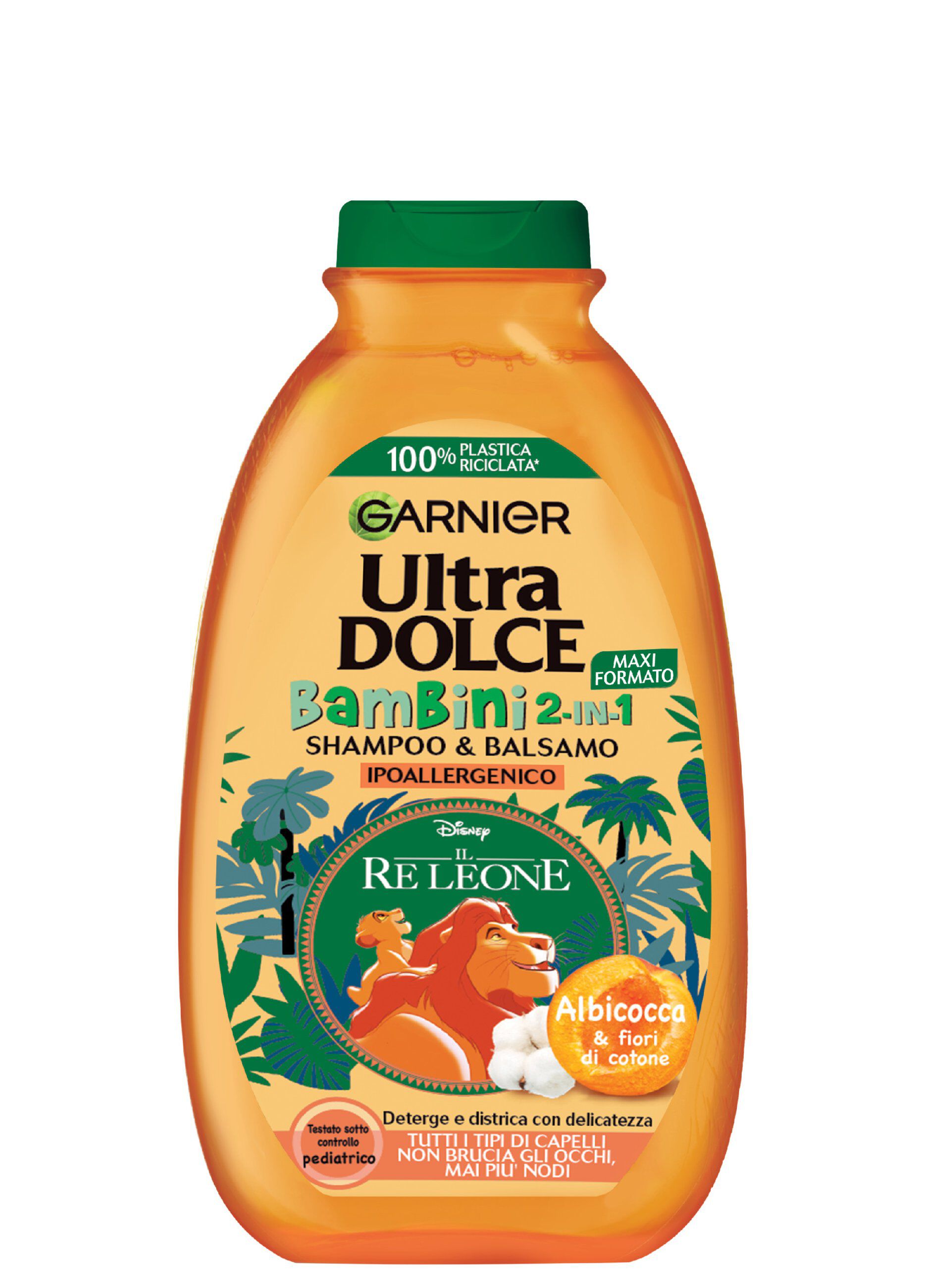 Garnier Shampoo Bambini e Bambine Ultra Dolce Bambini Albicocca 2in1, Shampoo Delicato Ideale per i Bambini, 300 ml._0