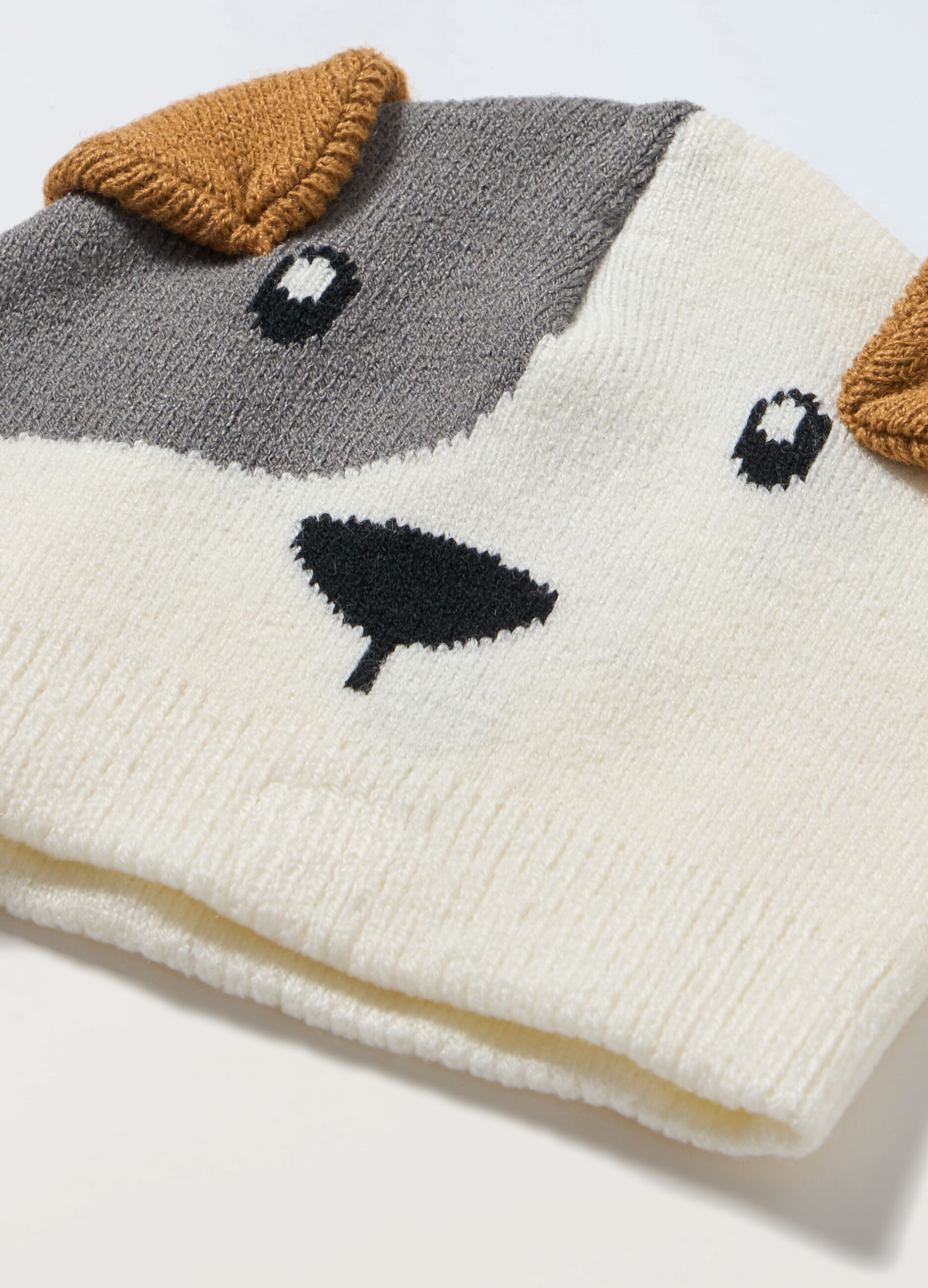 Berretto tricot con applicazioni neonato_1