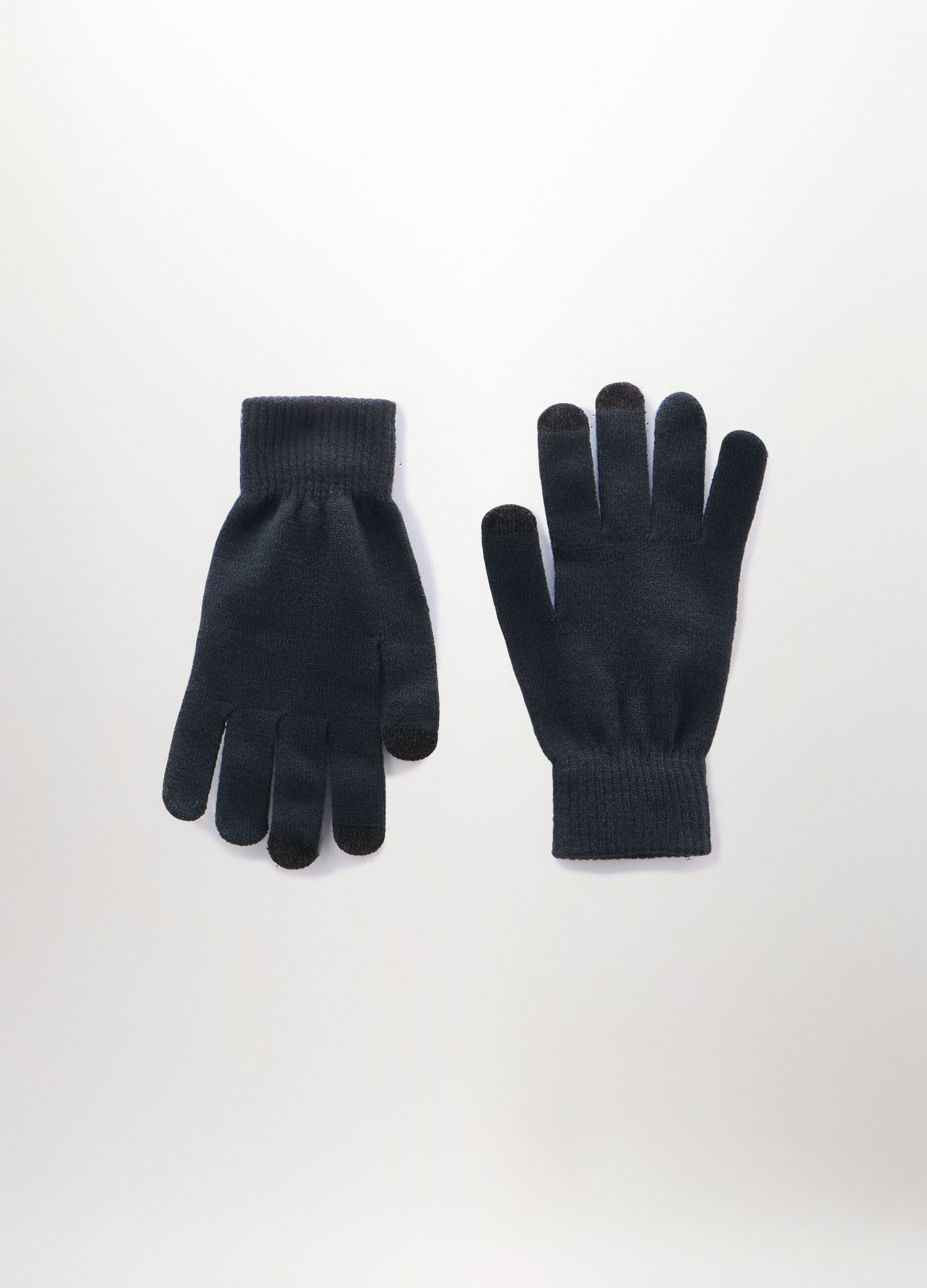 Guanti in maglia touch screen uomo_0