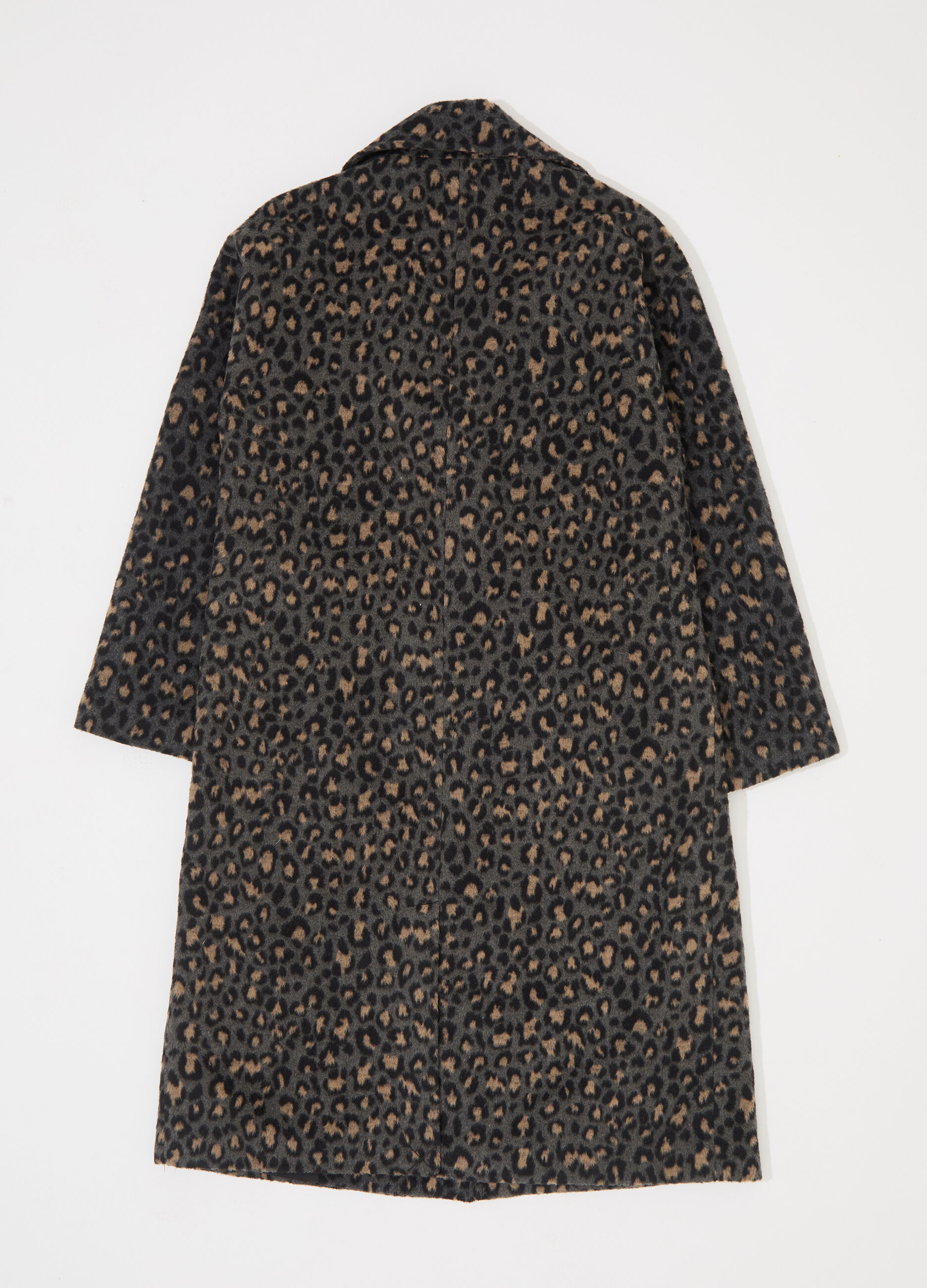 Cappotto doppiopetto in jacquard animalier donna_5