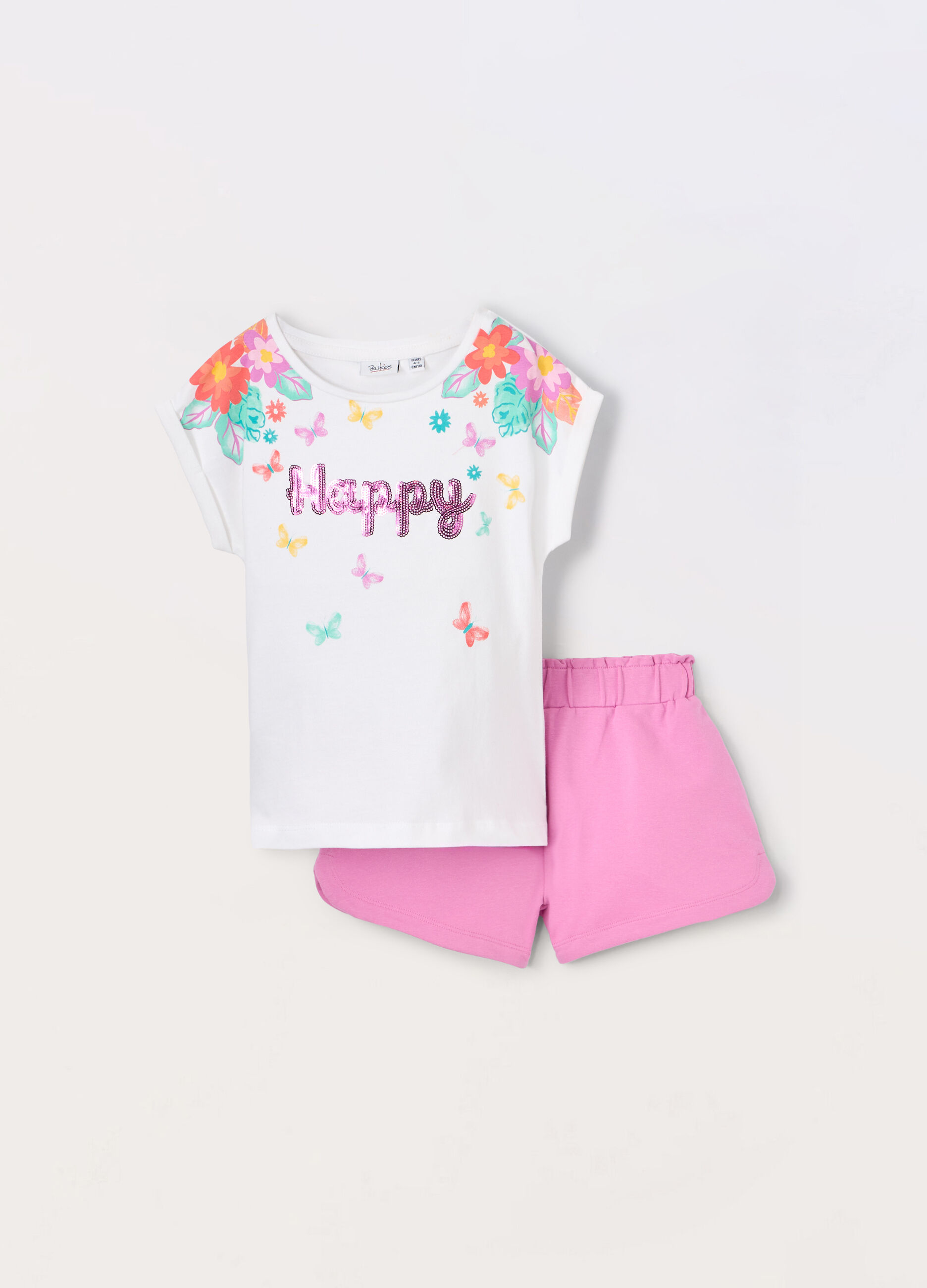 Jogging set in jersey di puro cotone bambina_0