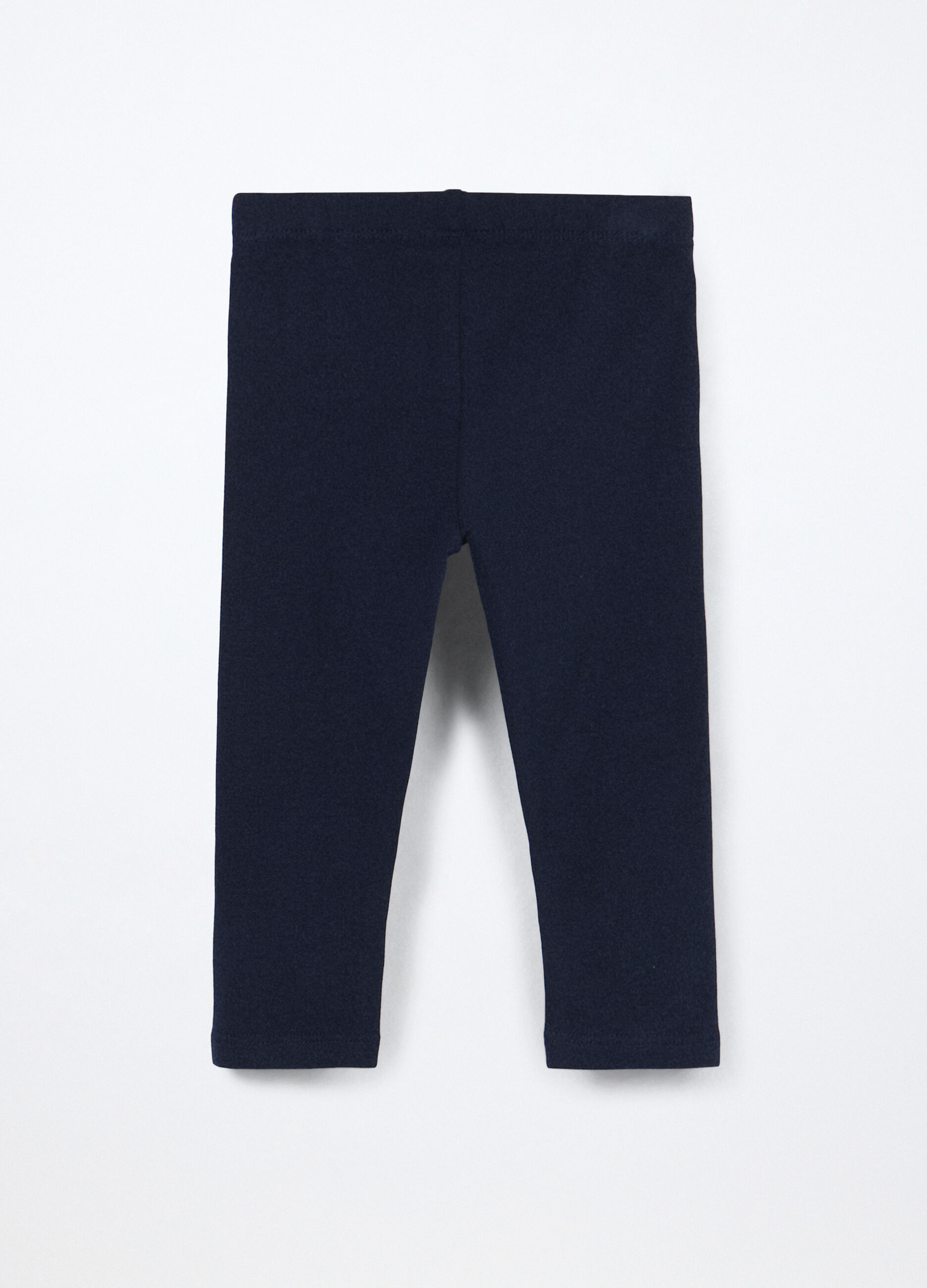 Leggings in cotone fleece stretch neonata_1