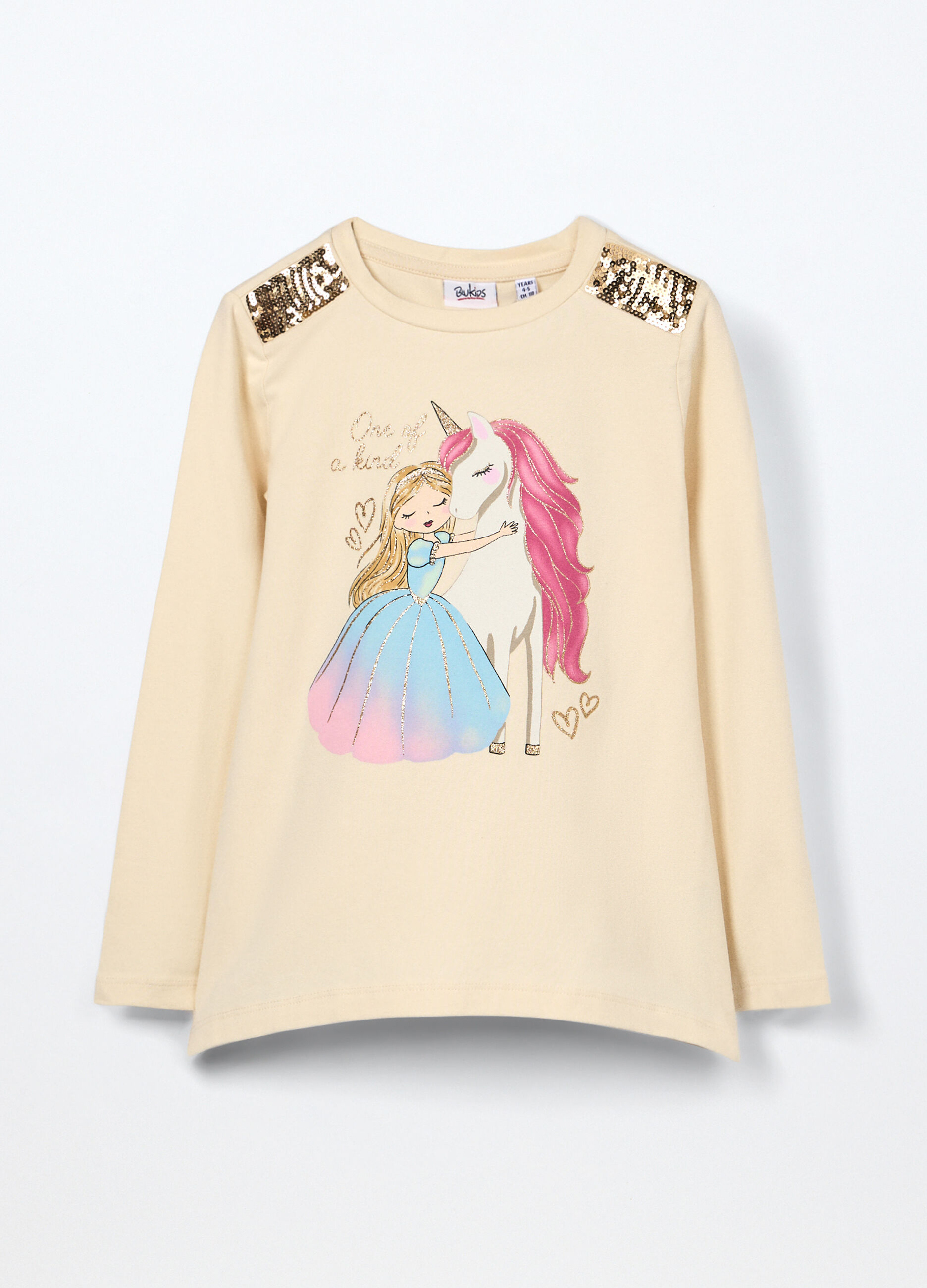 T-shirt in jersey di cotone stretch bambina_0